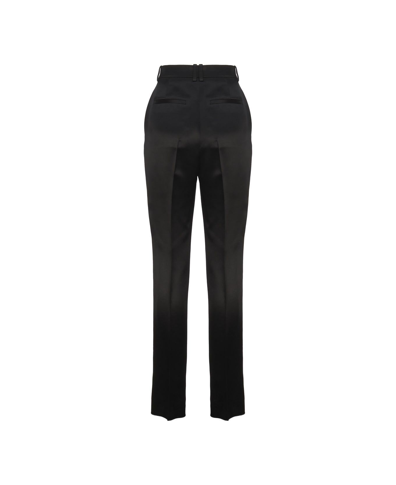 Saint Laurent Paris o1s1wg111124 Pantalon Envers Satin Lourd Trousers in Black Size 30" / US 8 / IT 44 - 3 Thumbnail