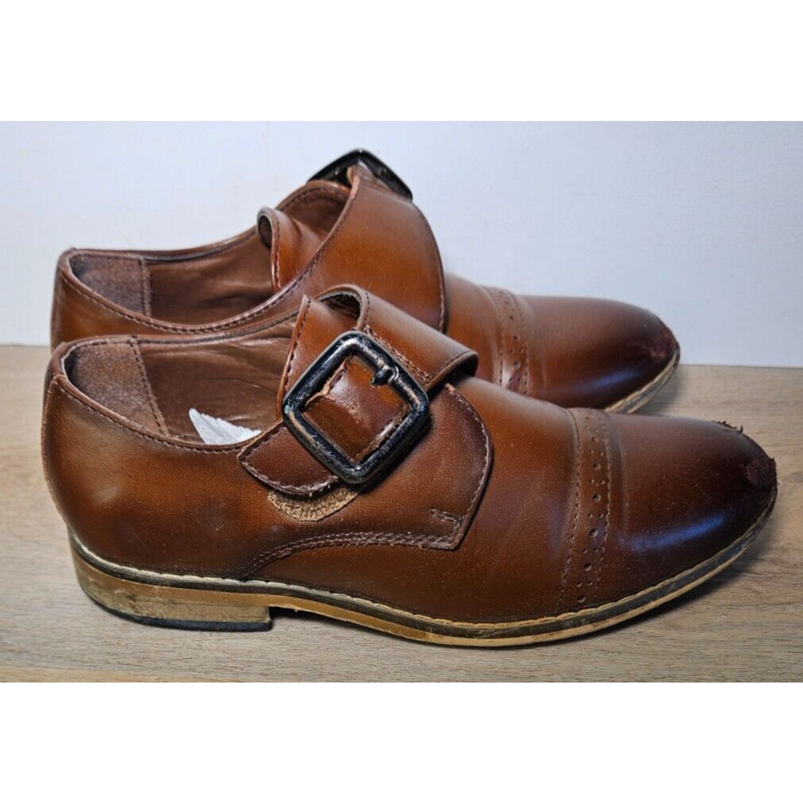 Stacy Adams Stacy Adams Men’s Brown Buckle Monk Strap Size 12M Size US 12 / EU 45 - 1 Thumbnail