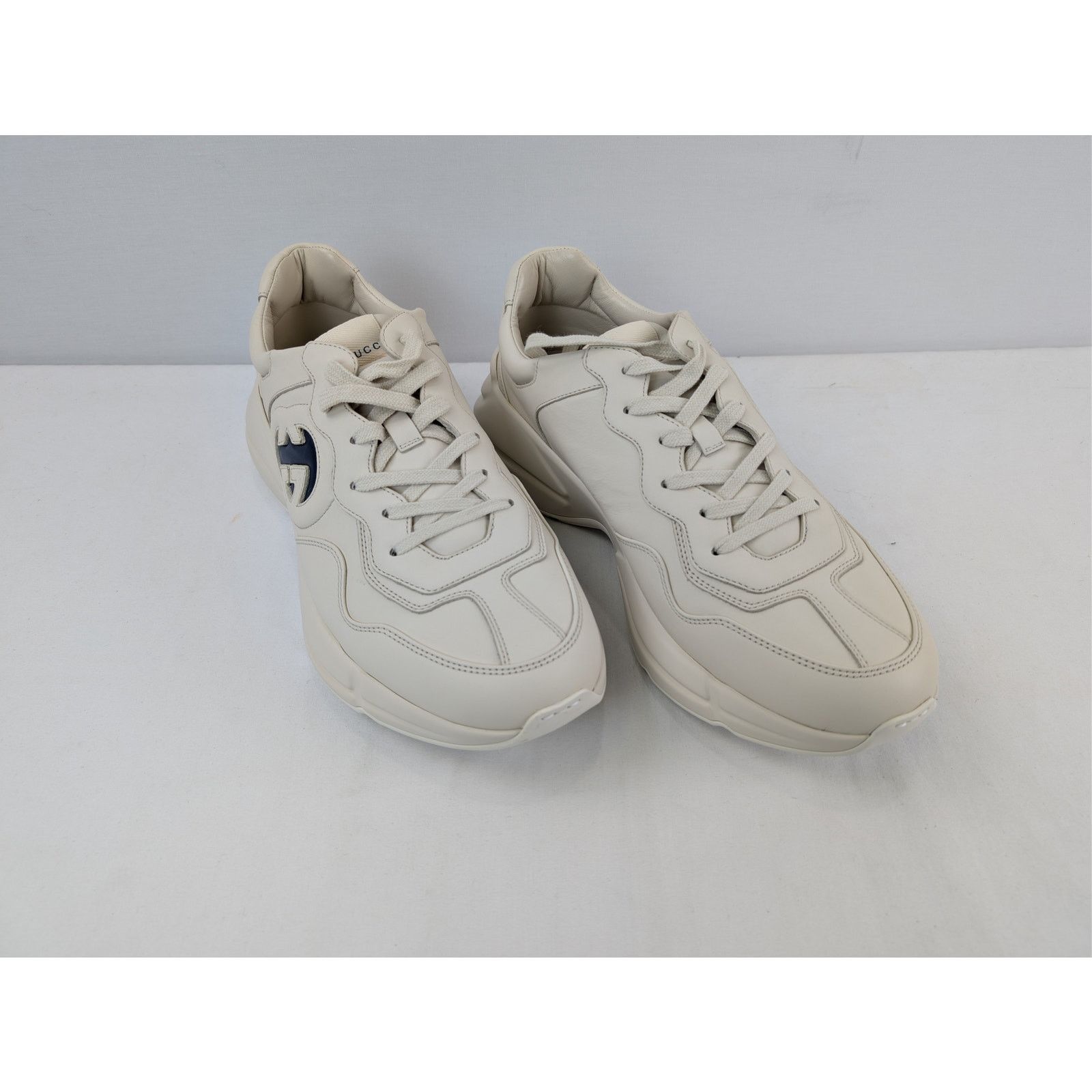 Gucci o1rshd1 leather Interlocking G logo Rhyton sneakers in ivory Size US 12.5 / EU 45-46 - 7 Thumbnail