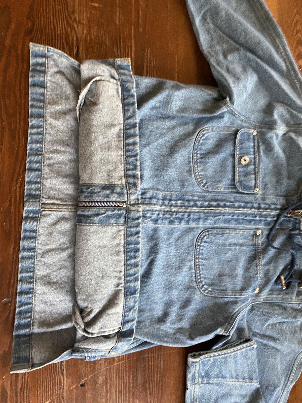 Vintage Vintage 90’s LA Blues Full Zip Hoodie Denim Jean Jacket Size US S / EU 44-46 / 1 - 13 Thumbnail