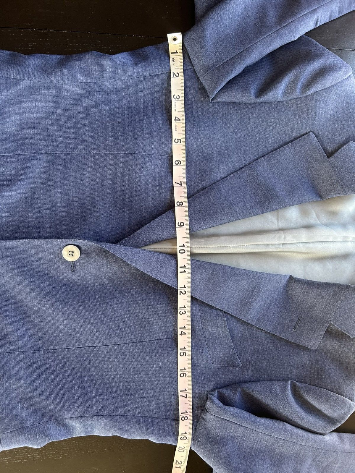 Suitsupply × Vitale Barberis Canonico Suitsupply men’s full blue suit- jacket and trousers Size 36S - 3 Thumbnail