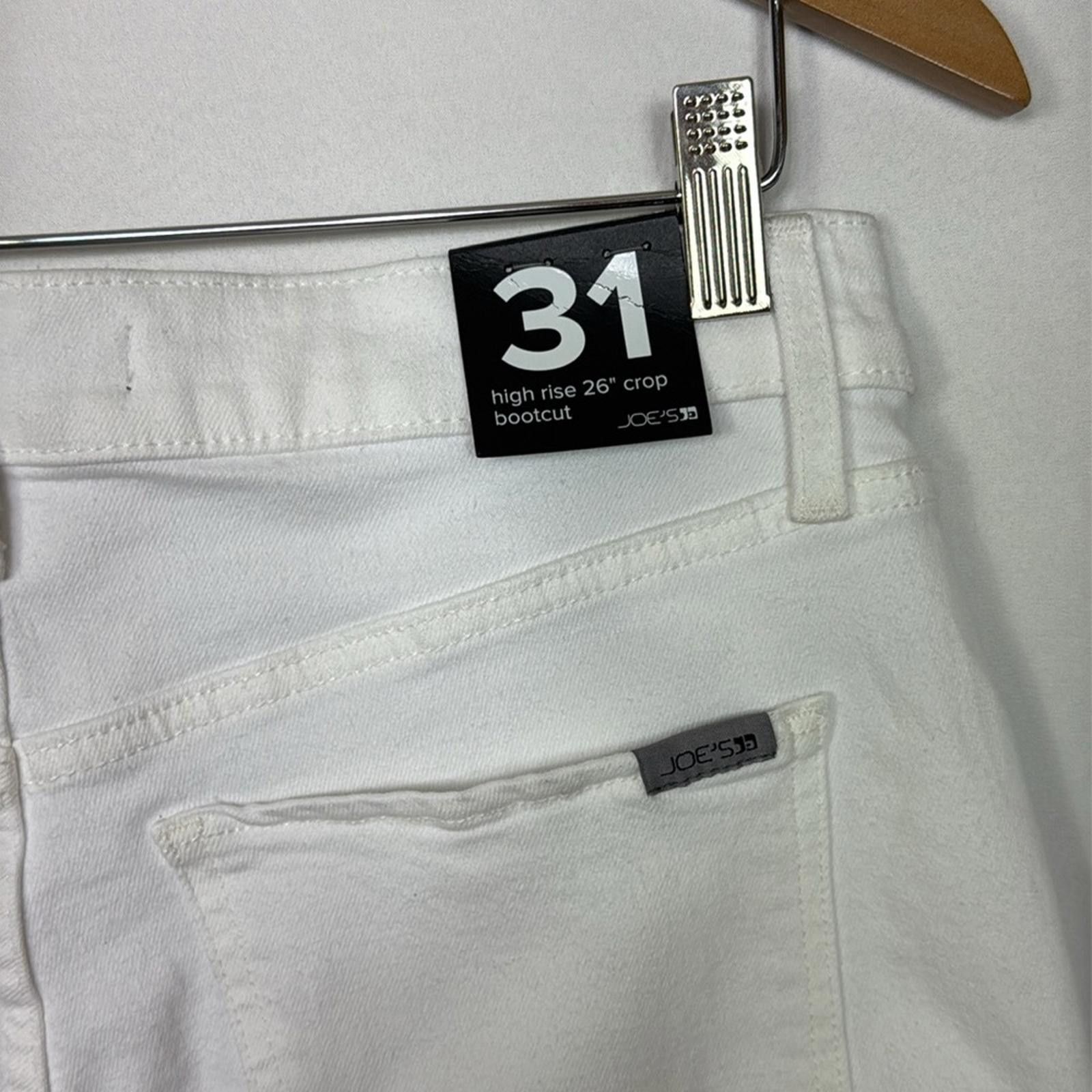 Designer Joe’s Jeans High Rise Crop Bootcut Jeans Size 31 White Size 31" - 12 Thumbnail