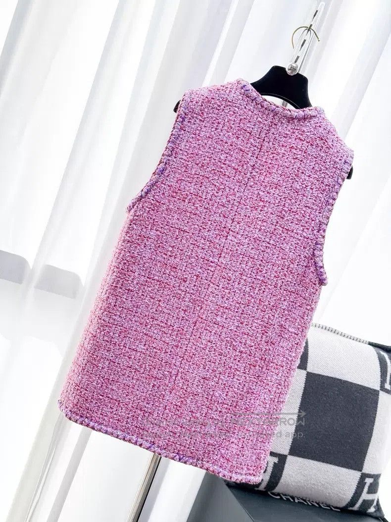 Chanel Chanel Gradient lion four-pocket tweed sleeveless vest jac Size XXS / US 00 / IT 34 - 3 Thumbnail