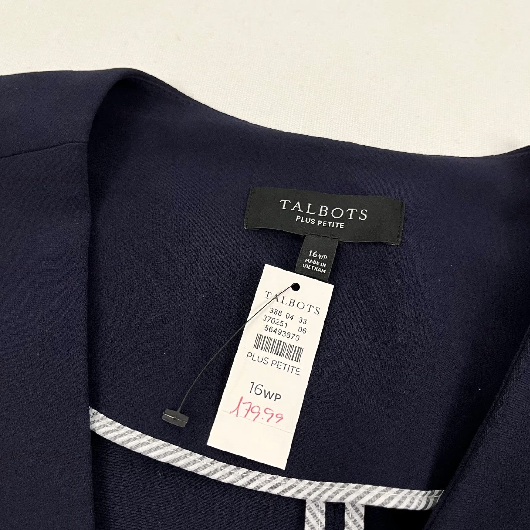 Talbots Talbots Blazer Jacket Womens Sz 16 WP Plus Petite Navy Blue Open Office Work NEW Size XXL / US 16-18 / IT 52-54 - 2 Thumbnail