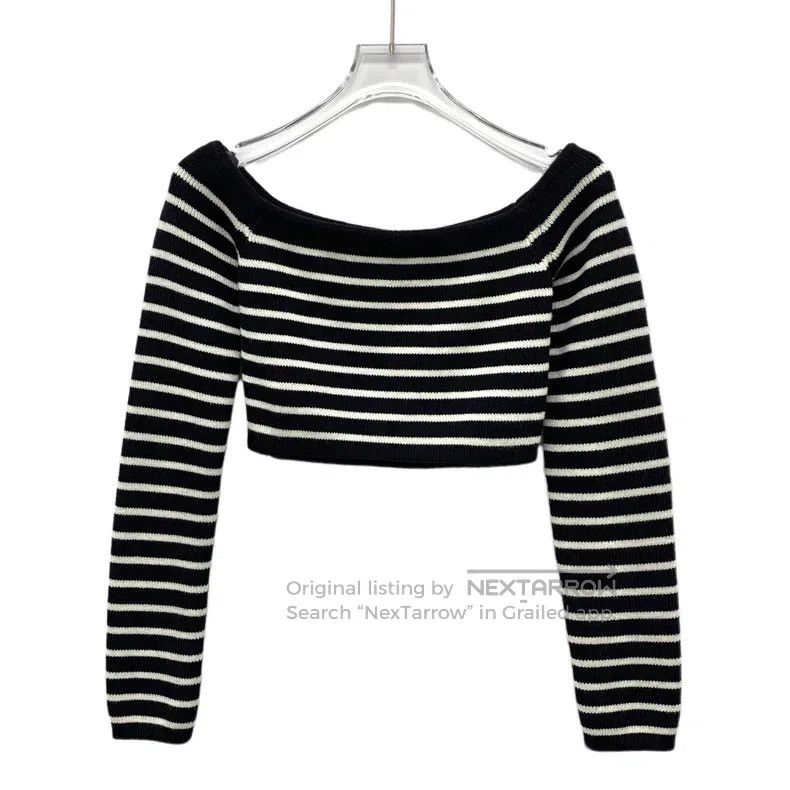 Saint Laurent Paris Saint Laurent Paris Color Block Striped Cotton Off Shoulde Size US S / EU 44-46 / 1 - 1 Thumbnail