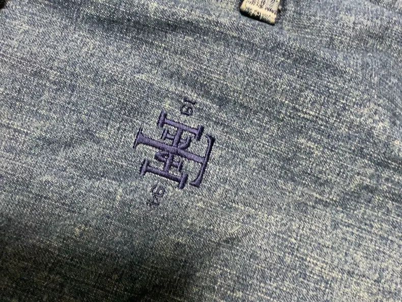 Neighborhood Neighborhood Splattered Washed Denim Chinese Tunic Jacket Size US L / EU 52-54 / 3 - 8 Thumbnail