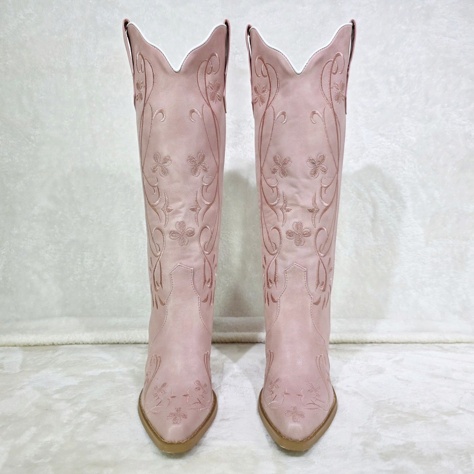 Other Loretta Embroidery Country Western Cowgirl Knee Boots Dusty Size US 6 / IT 36 - 5 Thumbnail
