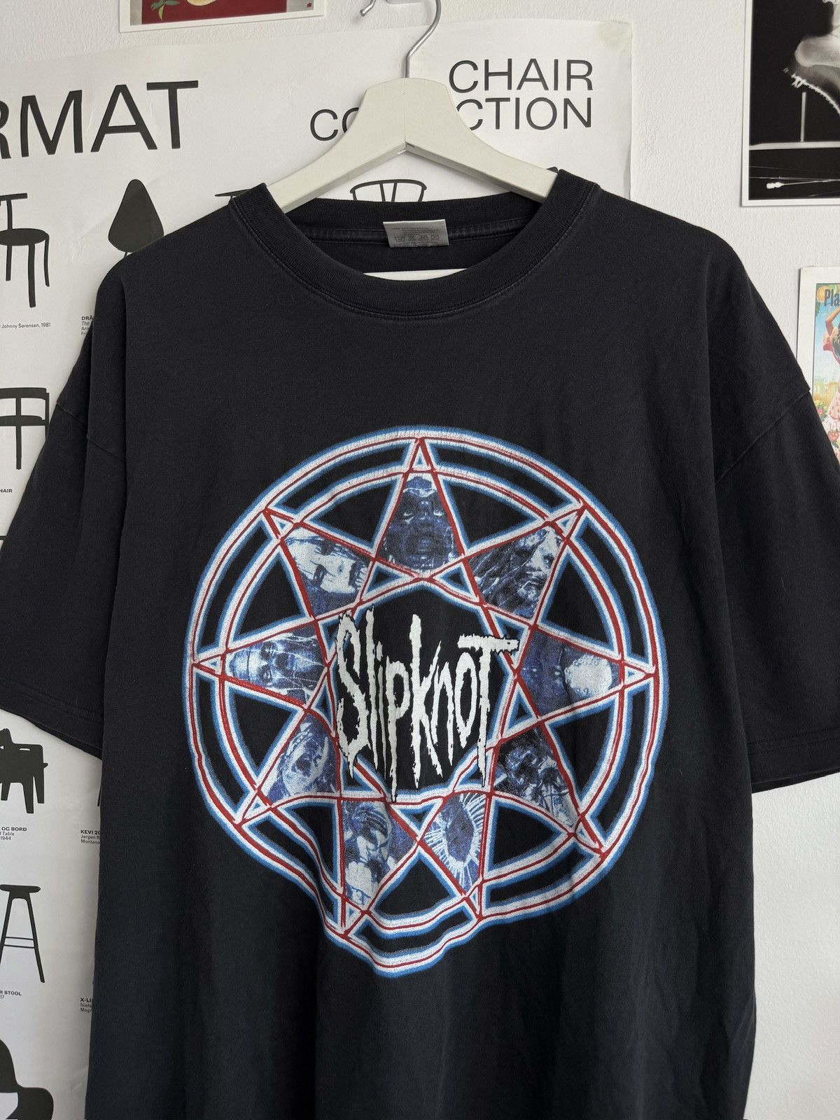 Band Tees Vintage 90s Slipknot pentagram logo band t-shirt XL grunge Size US XL / EU 56 / 4 - 3 Thumbnail