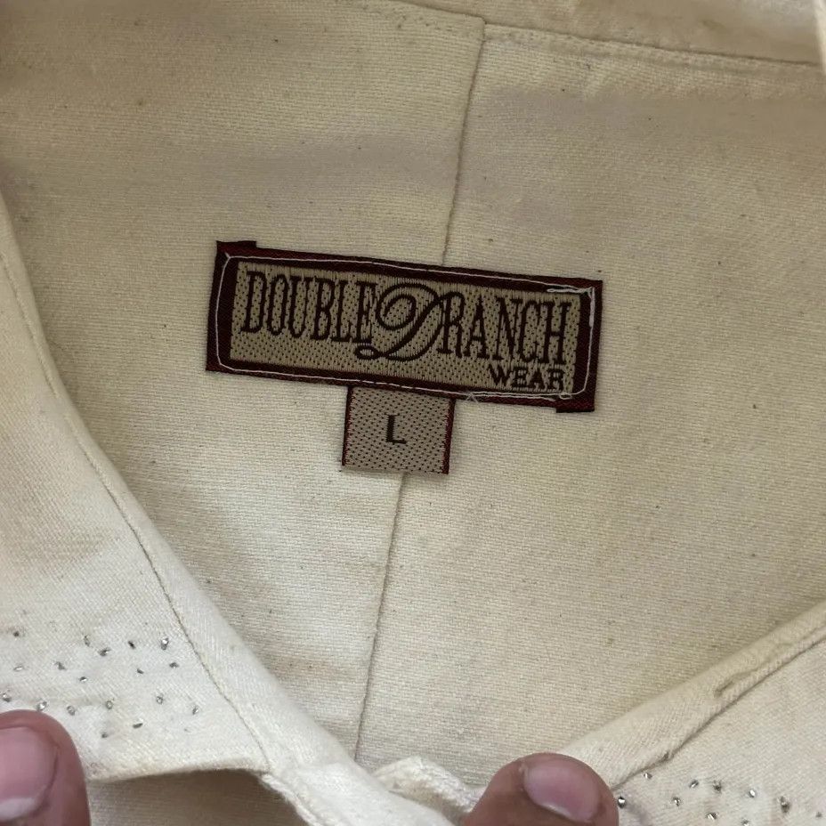 Double D Ranch Vintage Double D Ranch Western Studded White Jacket Size L / US 10 / IT 46 - 5 Thumbnail