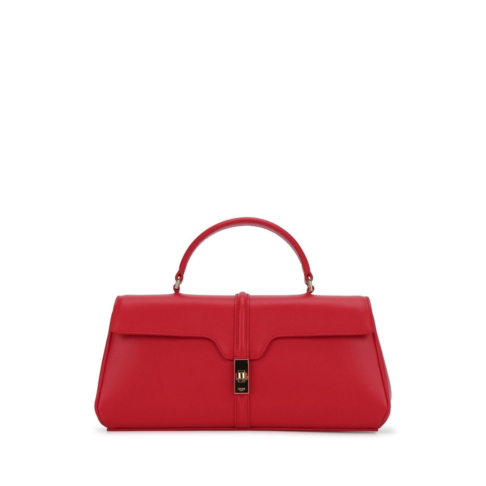 Celine CELINE Ultra Red Satine Calfskin Le 16 Side To Side Bag New Size ONE SIZE - 1 Thumbnail