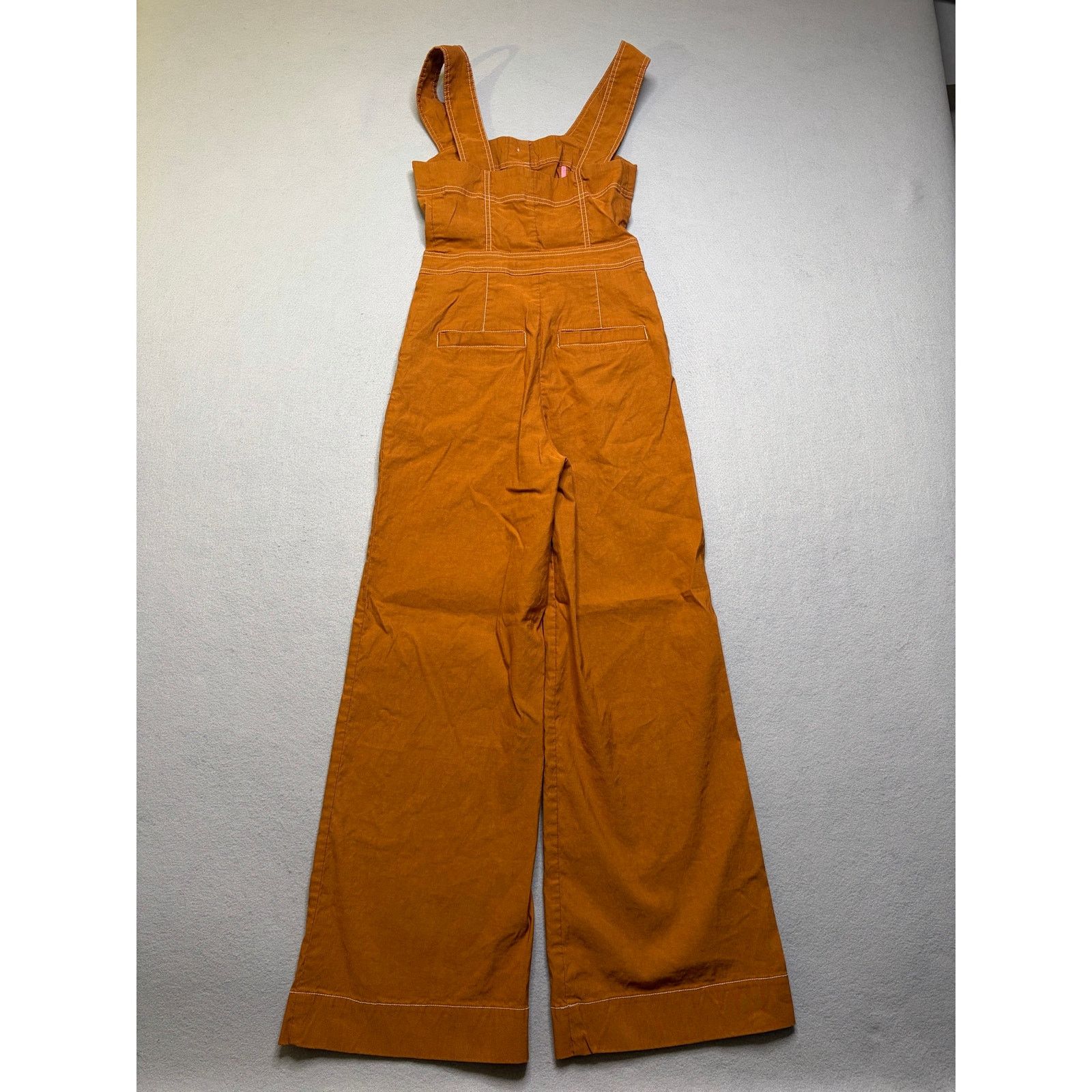Anthropologie Maeve Anthropologie The Colette Jumpsuit Womens US 0 Brown Size 25" / US 0 / IT 36 - 4 Thumbnail