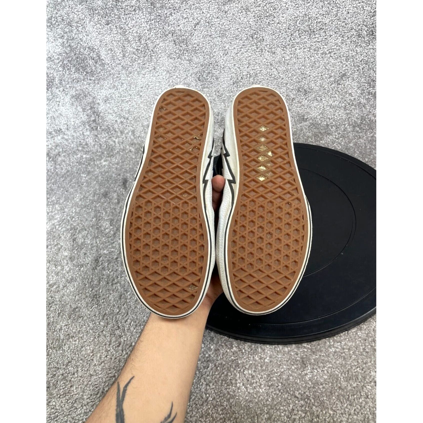 Vans Vans Womens Blue Canvas Lace Sneaker Size 5.5 Extra Large XL White Lightning Bolt Size US 5.5 / IT 35.5 - 6 Thumbnail