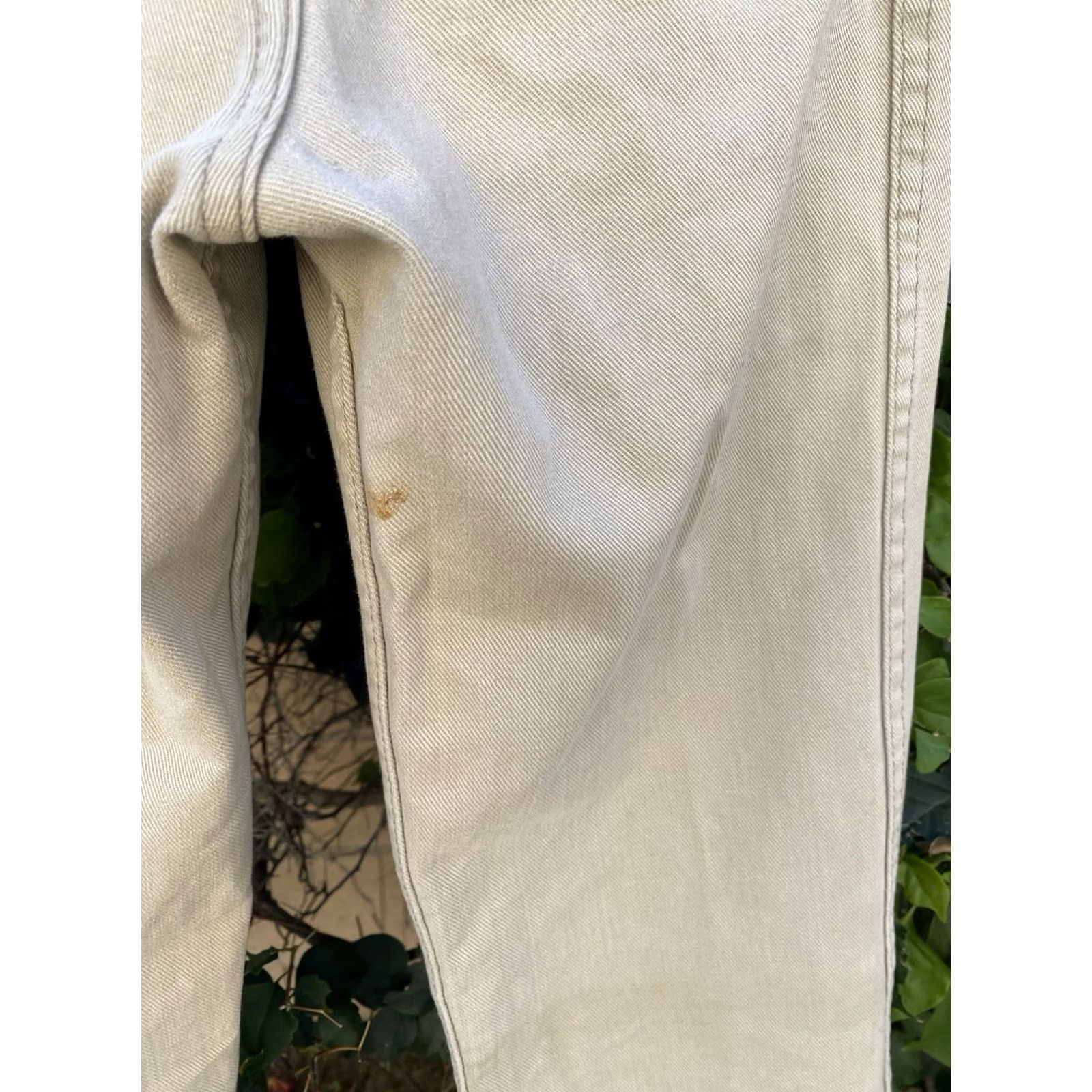 Levi's VINTAGE Levi’s Beige Tan White Tab Flare Pants 30x34 70s Talon 42 Zip Mens Womens Size 30" / US 8 / IT 44 - 7 Thumbnail