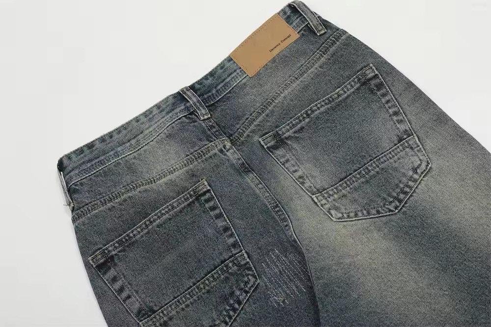 Japanese Brand × Jean Distressed Holes Straight Jeans Size US 33 - 8 Thumbnail