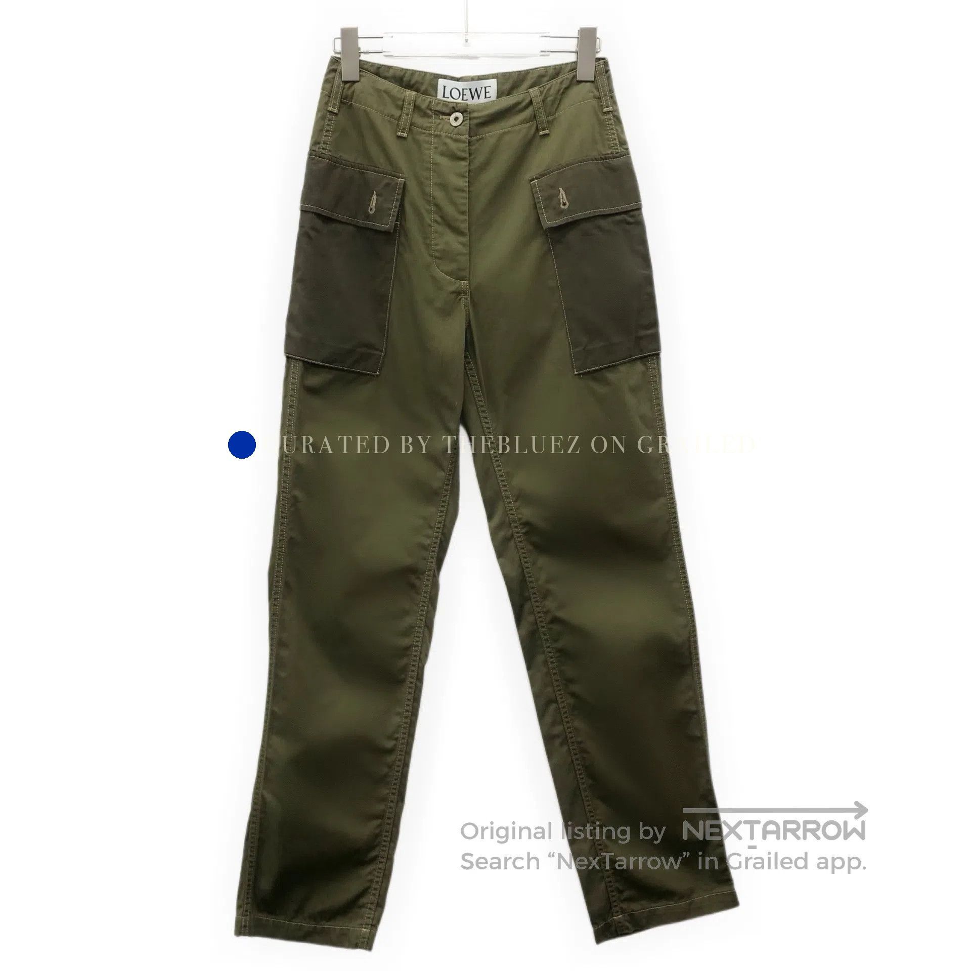 Loewe Dark Green Cotton Trousers Size US 34 / EU 50 - 1 Thumbnail