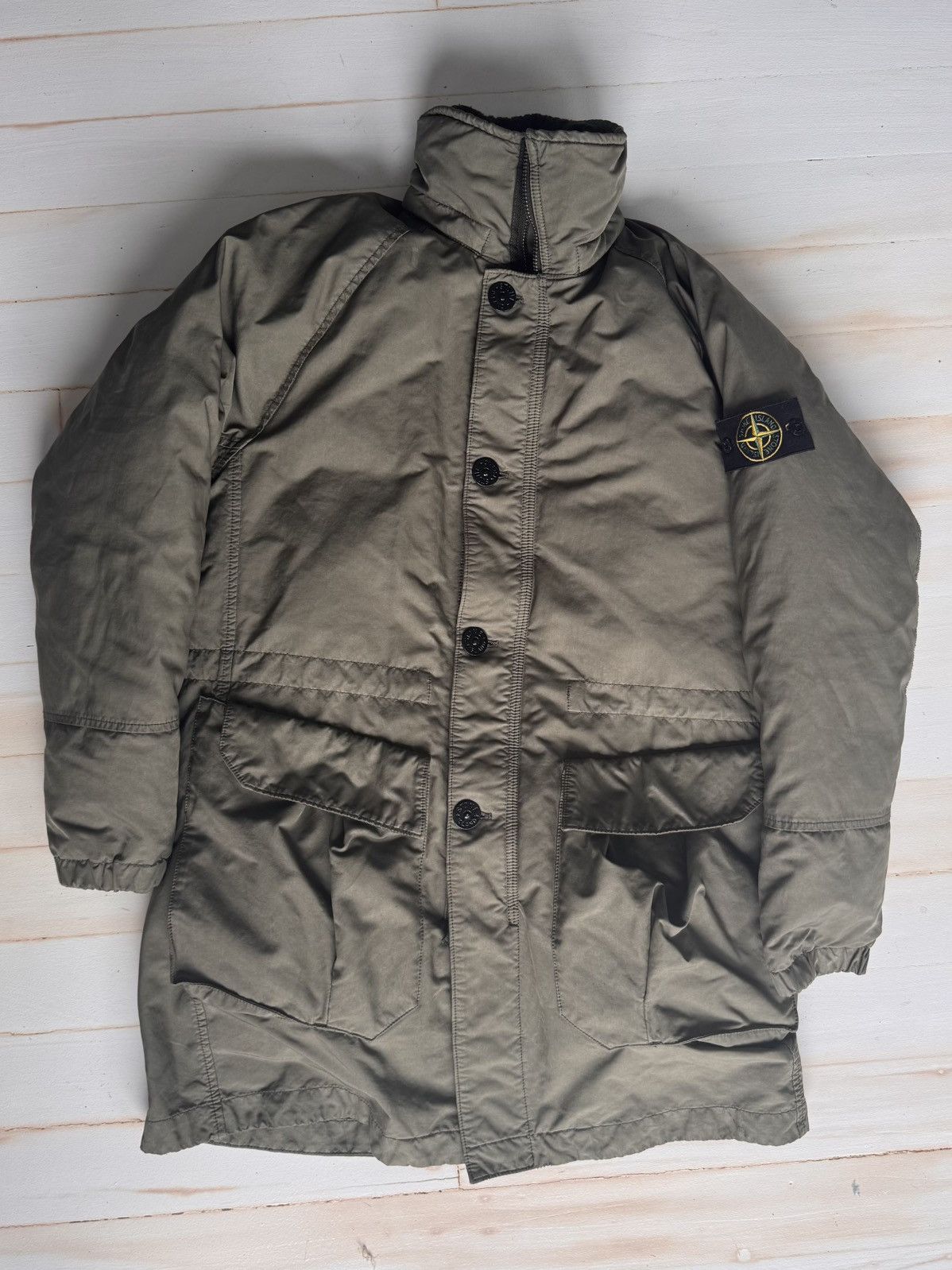 Stone Island Stone Island Down Jacket - Khaki Size US S / EU 44-46 / 1 - 1 Thumbnail