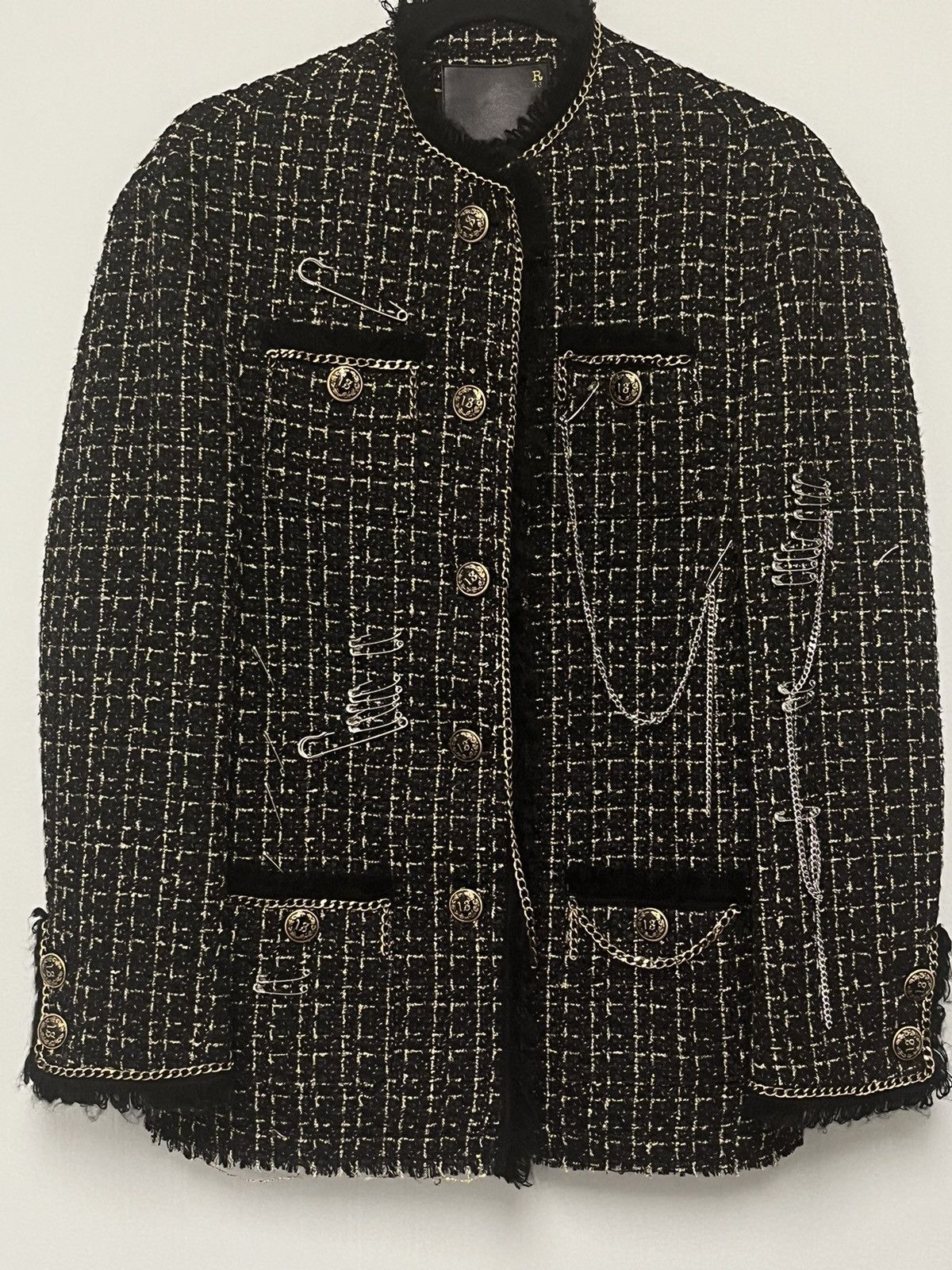 R13 Slouch Tweed Jacket. Small Size S / US 4 / IT 40 - 10 Thumbnail