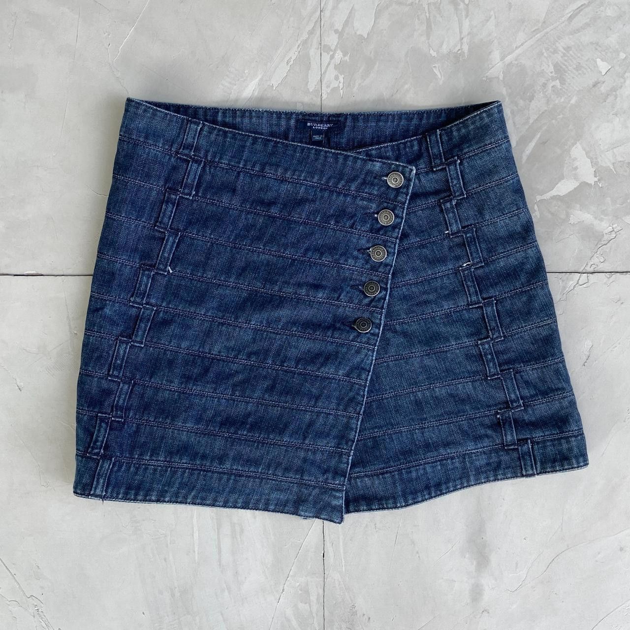 Burberry Denim Wrap Skirt.
