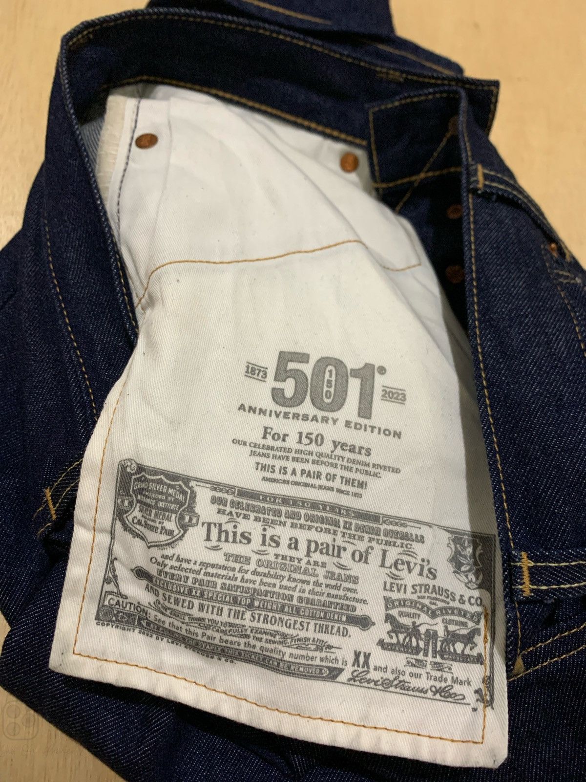 Japanese Brand × Levi's × Levi's Made & Crafted Levi's 501 150th Anniversary Selvedge Denim Jeans Size US 28 / EU 44 - 13 Thumbnail