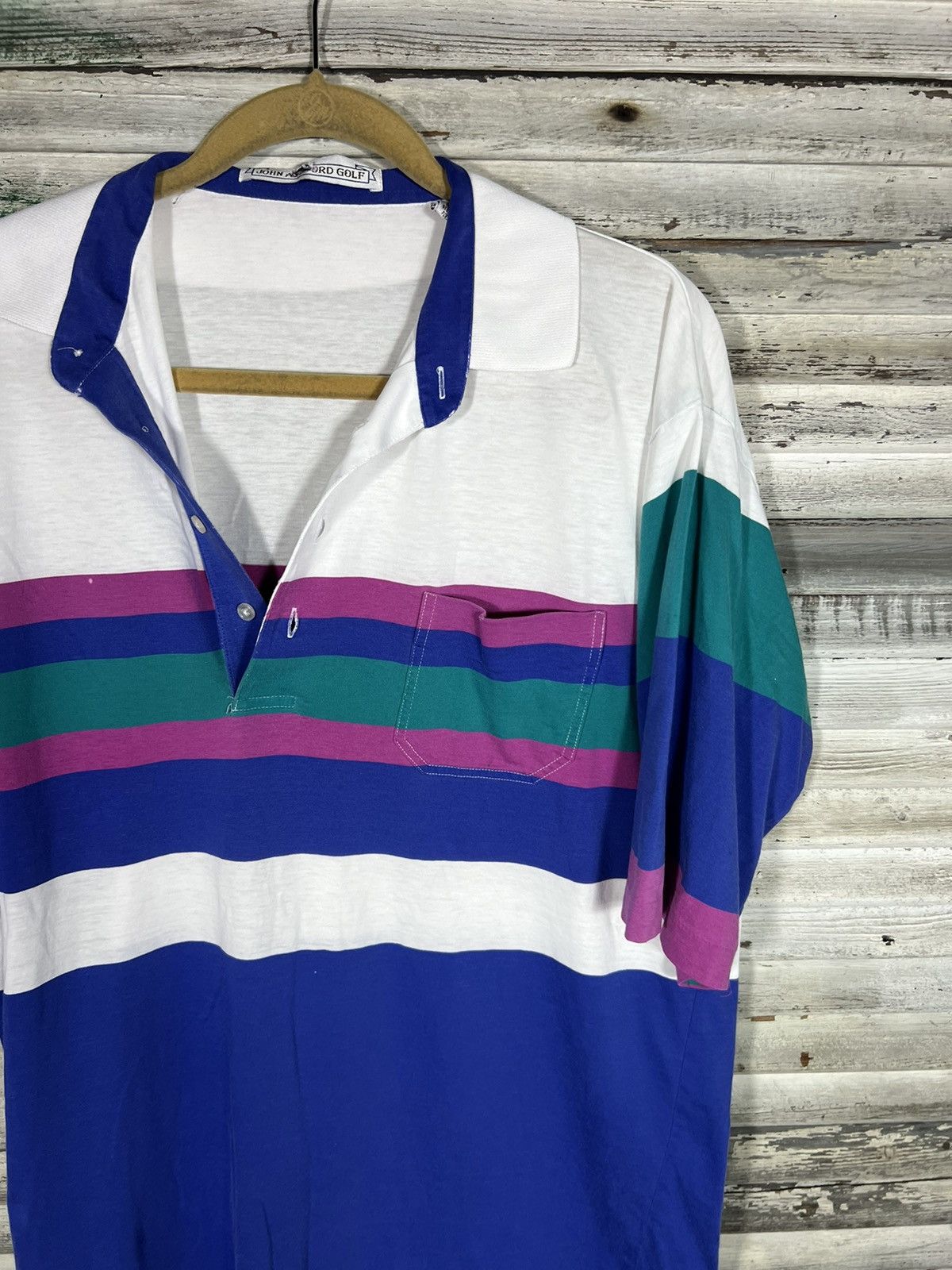 Vintage Vintage Striped Polo Size US L / EU 52-54 / 3 - 6 Thumbnail
