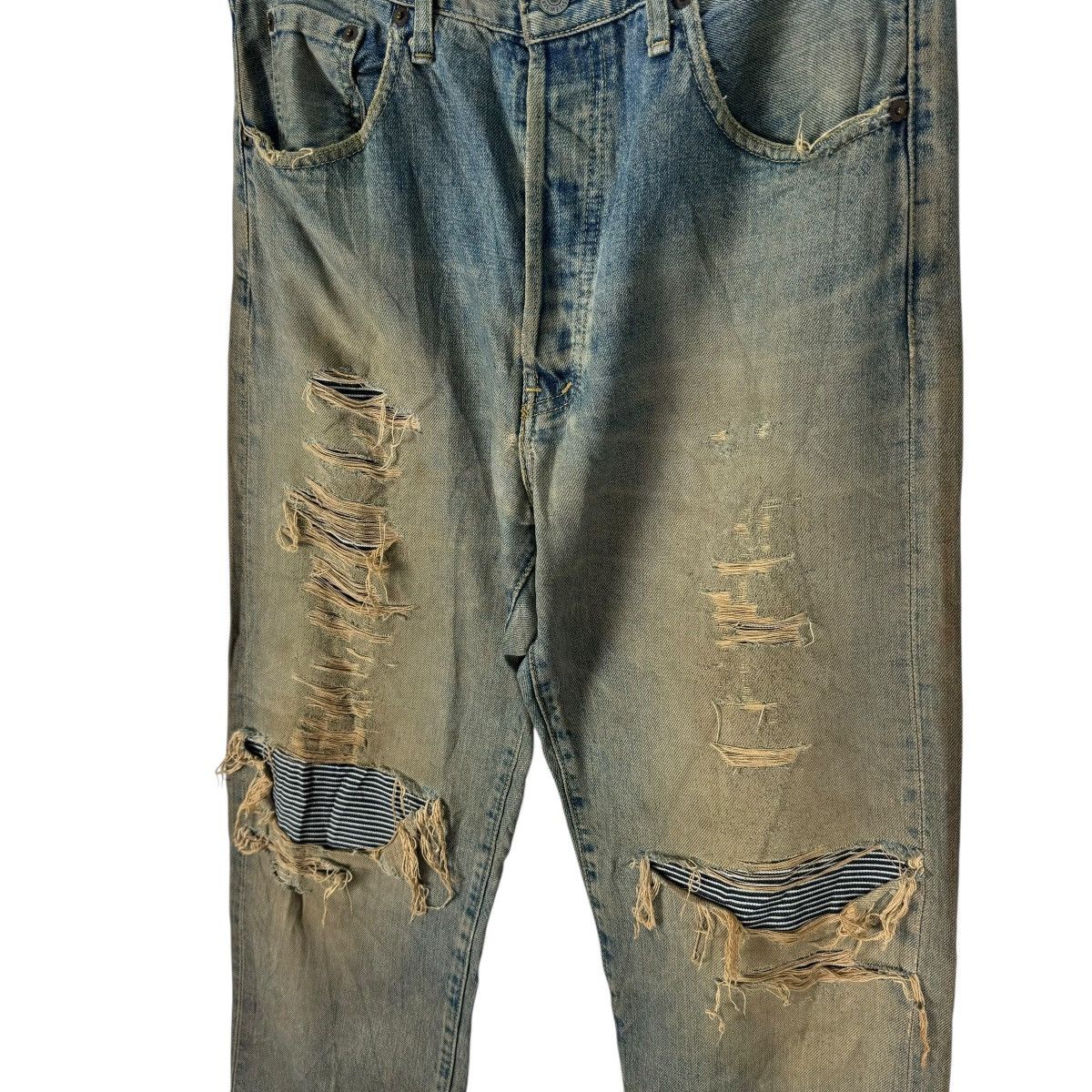 Levi's ☀️LEVI’S 503 BIG E J22 PATCHWORK DENIM JEANS PANTS Size US 32 / EU 48 - 5 Thumbnail
