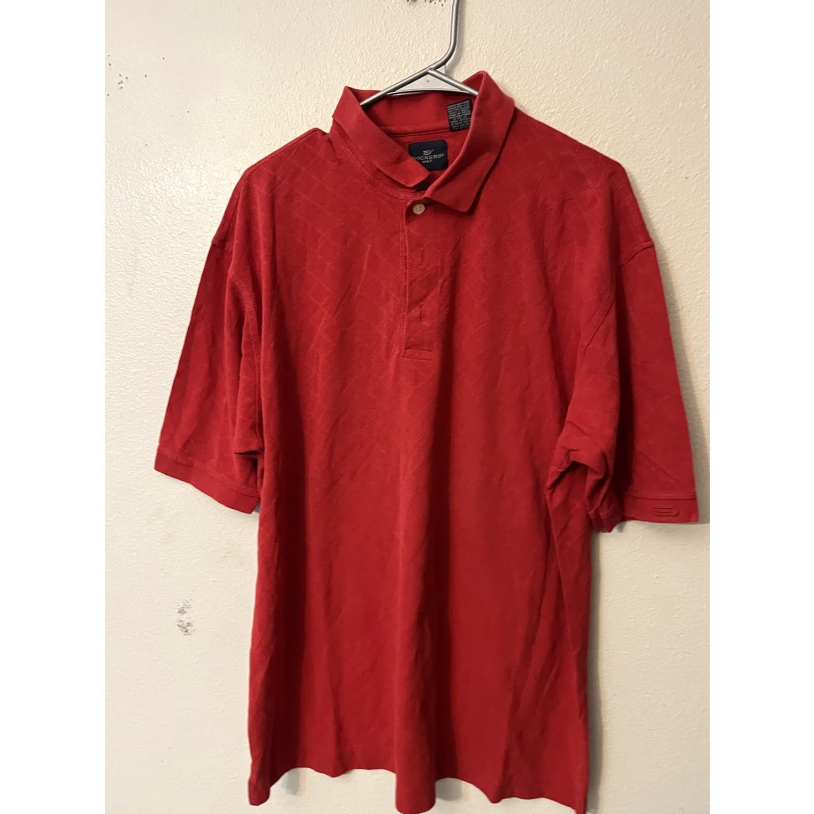 Dockers Dockers Polo Shirt Short Sleeve Men Large Red Cotton Polo Shirt Casual Golf Dockers Mens Regular Shirt Polo Red 100% Cotton Knit Logo Size US L / EU 52-54 / 3 - 3 Thumbnail