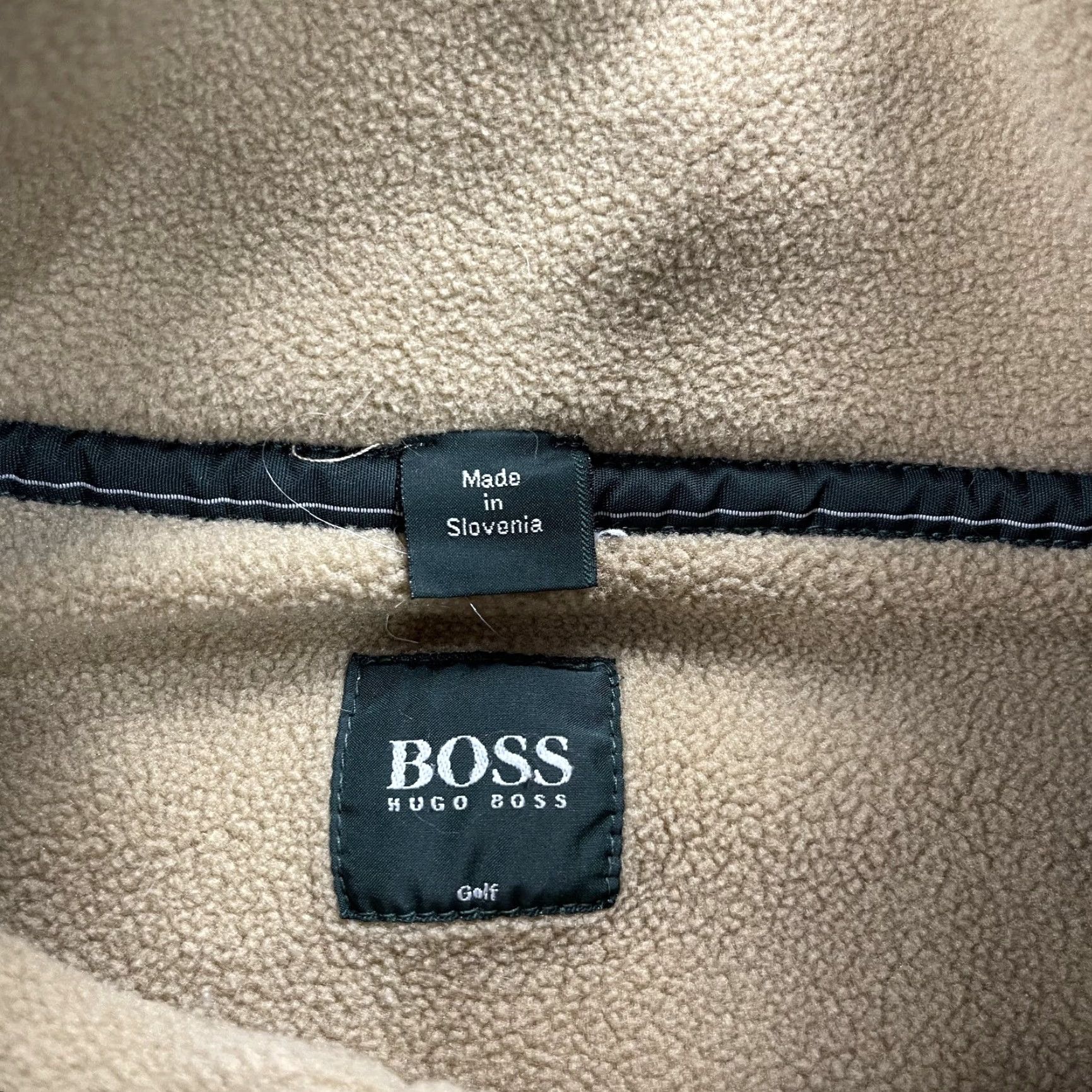 Hugo Boss HUGO BOSS Jacket Mens L Brown 1/4 Zip Fleece Bomber Logo Shirt? Size US L / EU 52-54 / 3 - 3 Thumbnail