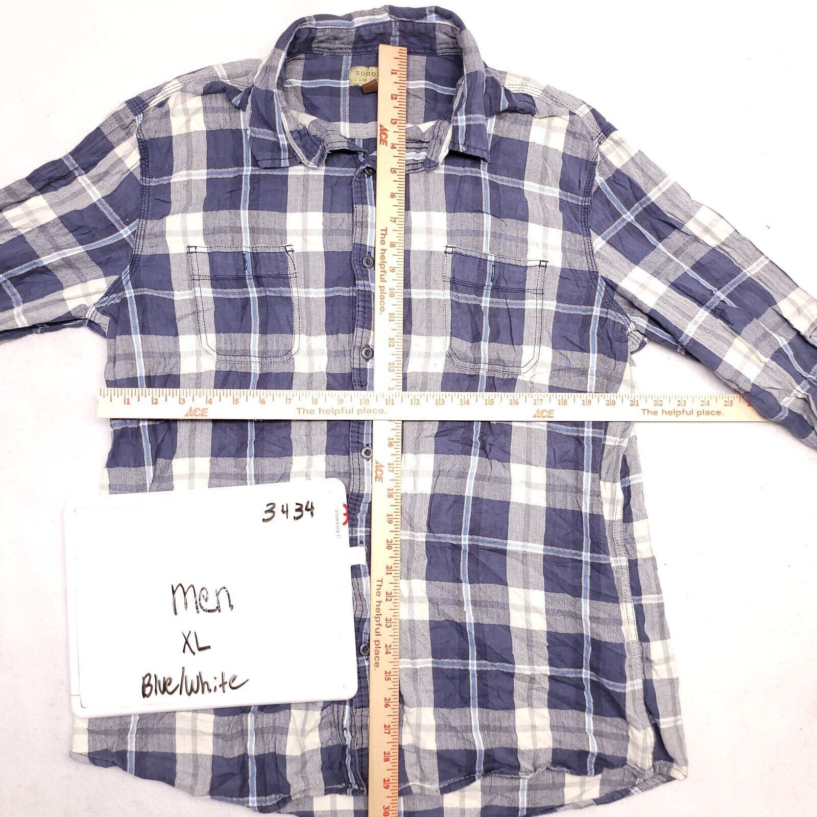 Sonoma Sonoma Tartan Flannel Shirt Mens Size Extra Large XL Blue Size US XL / EU 56 / 4 - 6 Thumbnail