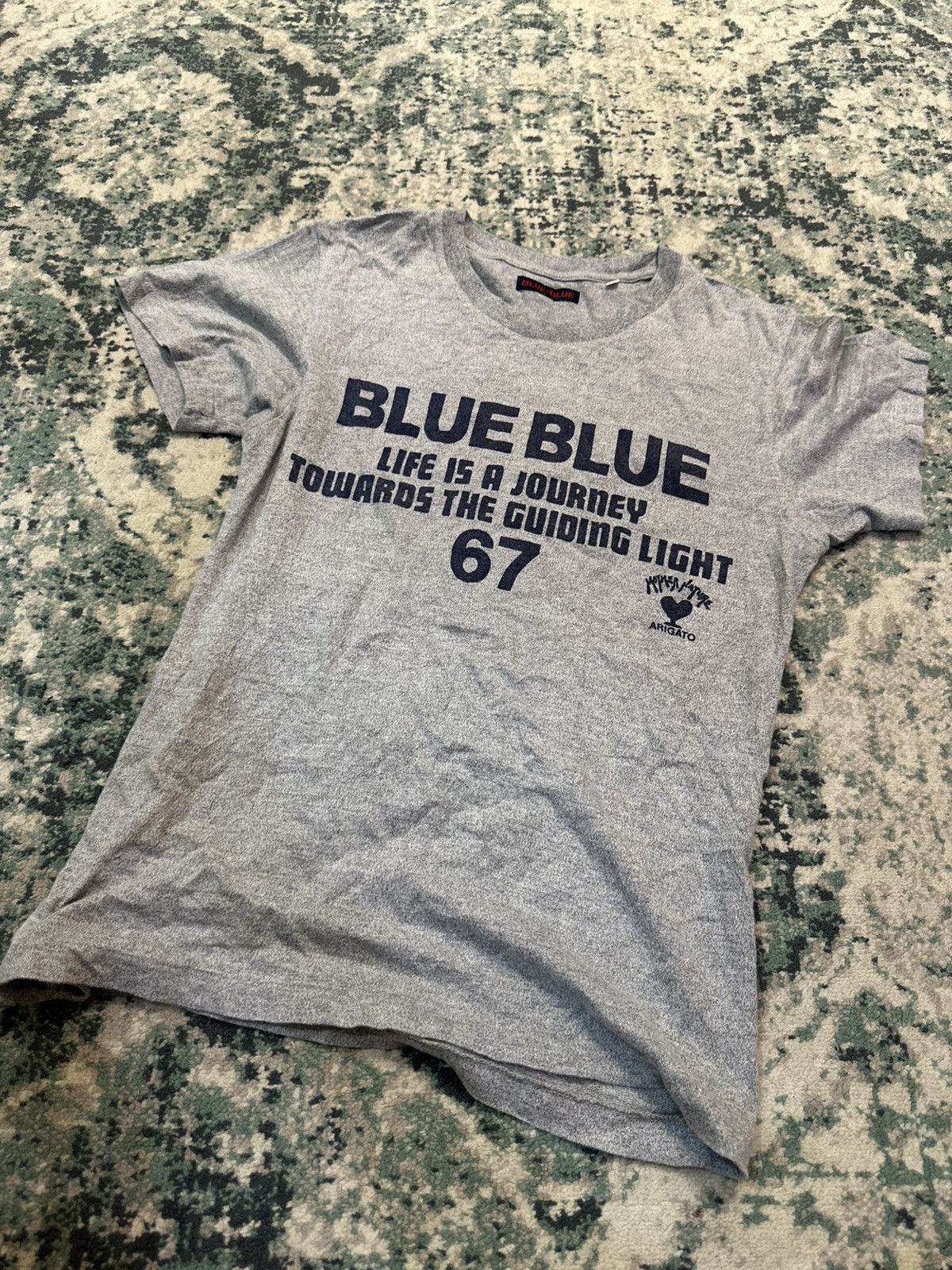 Blue Blue Japan Blue Blue Japan “Life Is Journey” Grey T-Shirt Size US S / EU 44-46 / 1 - 7 Thumbnail