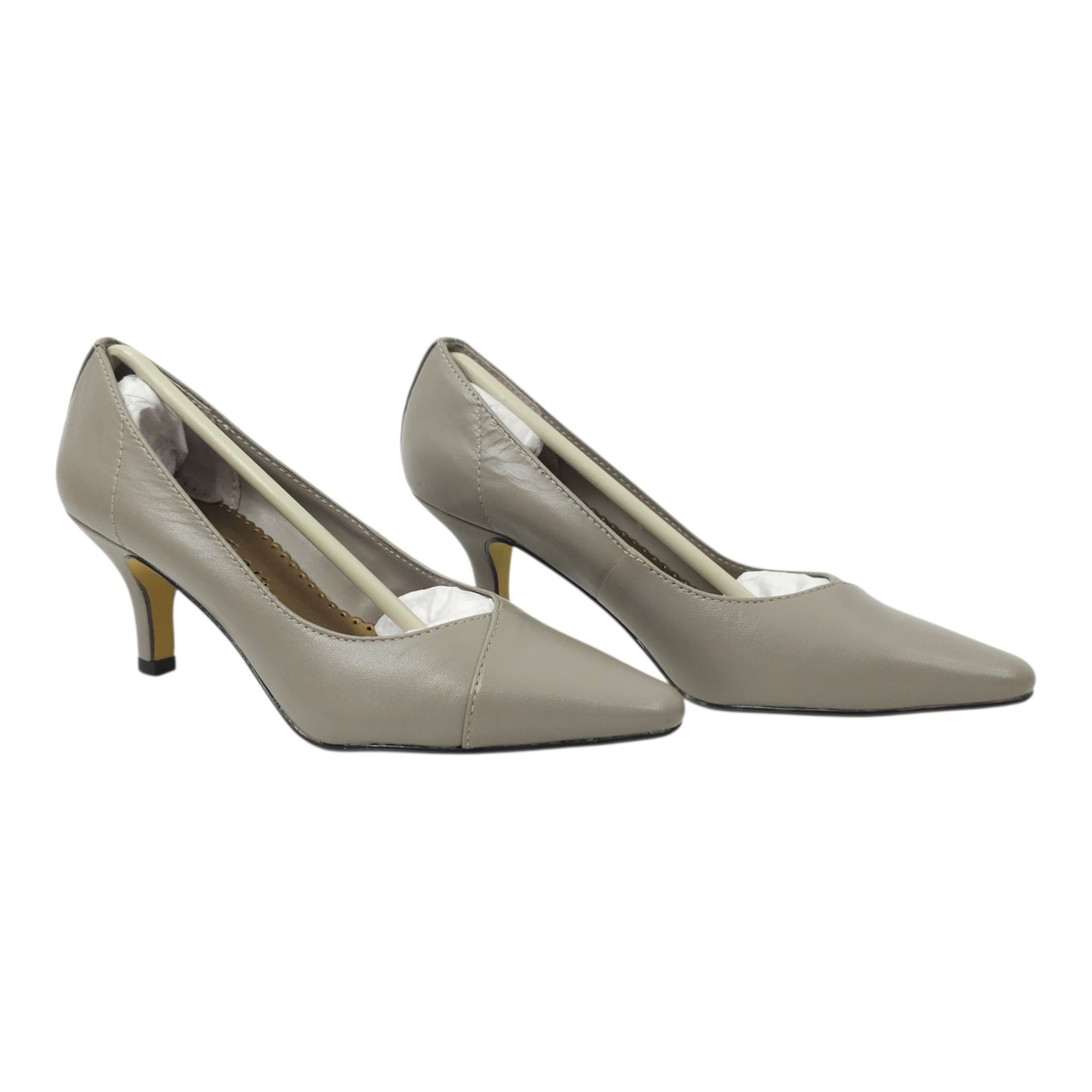 Other Bella Vita WOW Taupe Pump Womens Size 5M Kitten Heel Leather Size US 5 / IT 35 - 2 Thumbnail