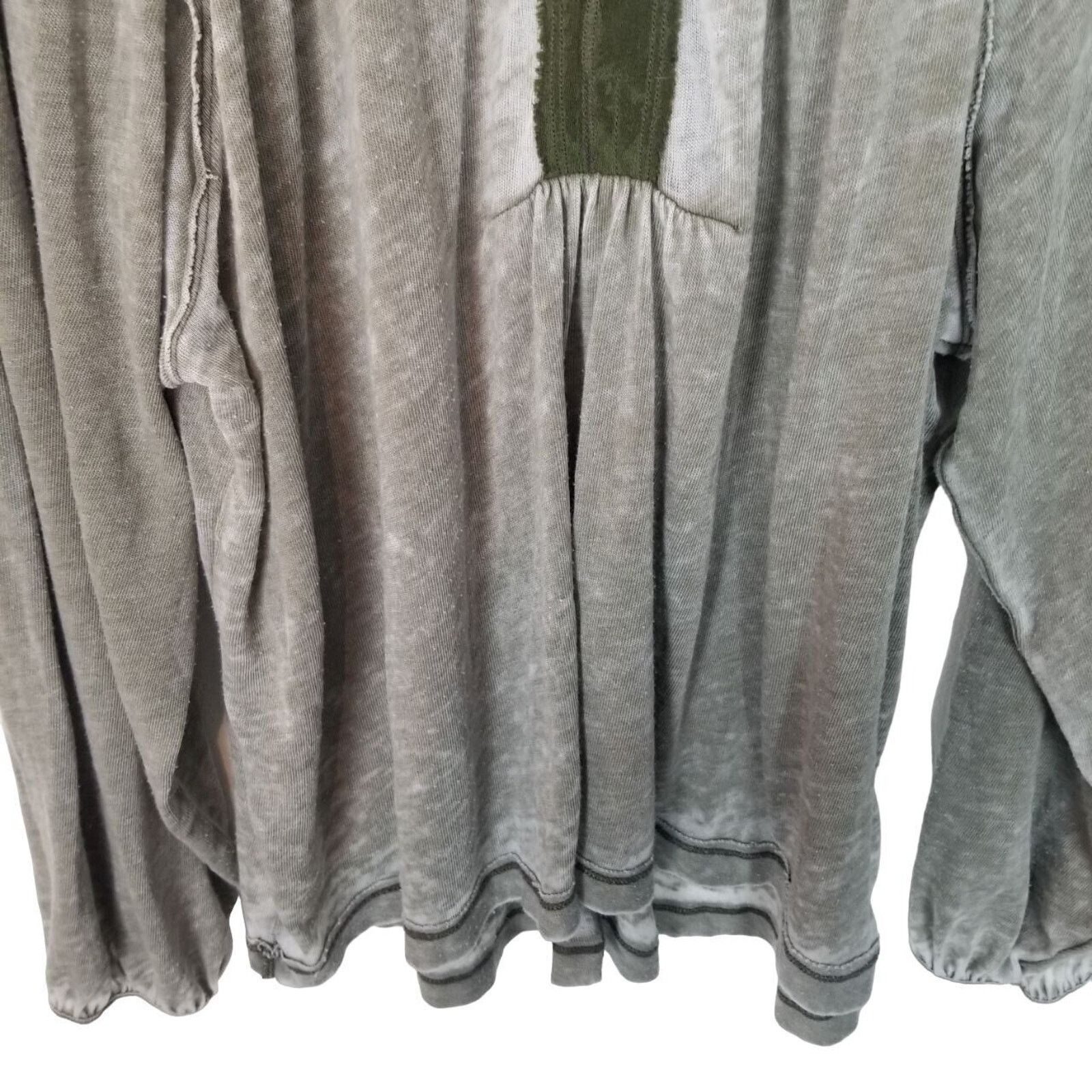 Free People Free People Acadia Burnout Henley Tunic Sz M Oversized Boho Size M / US 6-8 / IT 42-44 - 3 Thumbnail