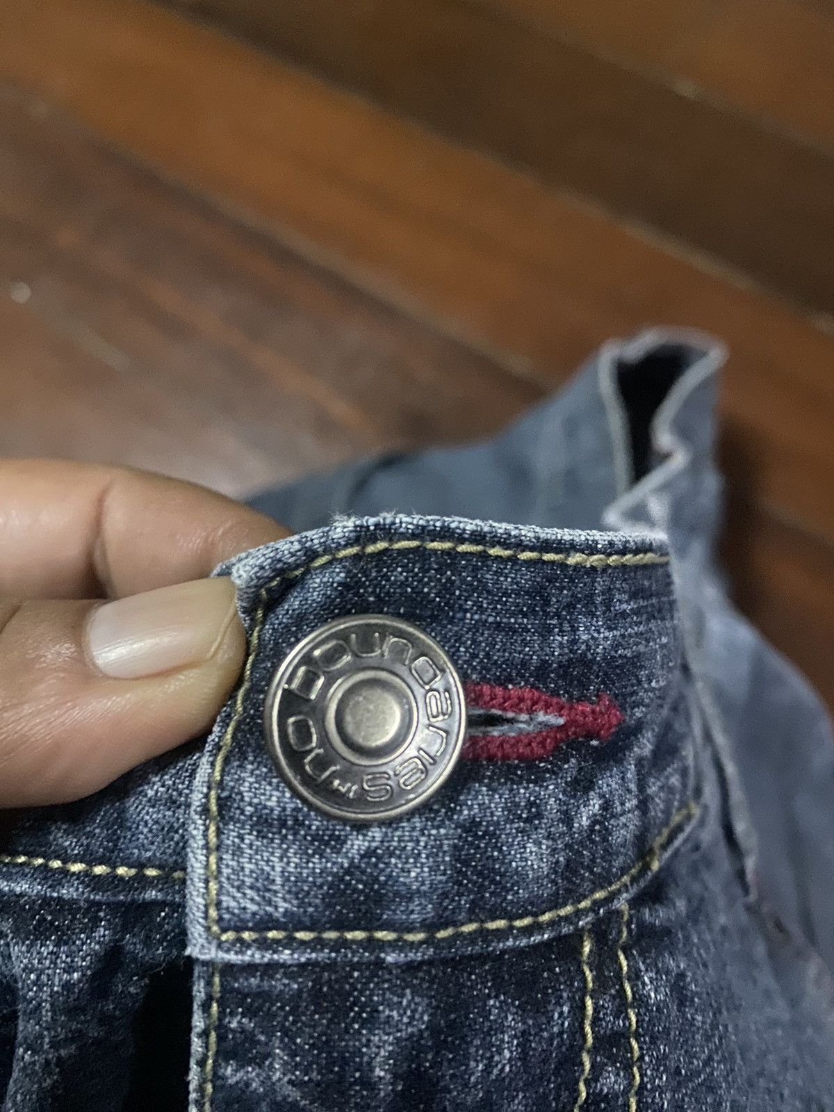 Designer × JNCO FIRE 🔥 NO BOUNDARIES WIDE LEG PATCH WORKS BELL BOTTOM Size US 36 / EU 52 - 10 Thumbnail