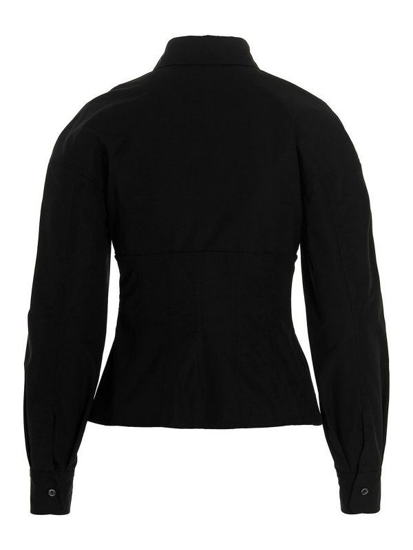 Alexander McQueen o1y0325 Blouse in Black Size S / US 4 / IT 40 - 2 Thumbnail