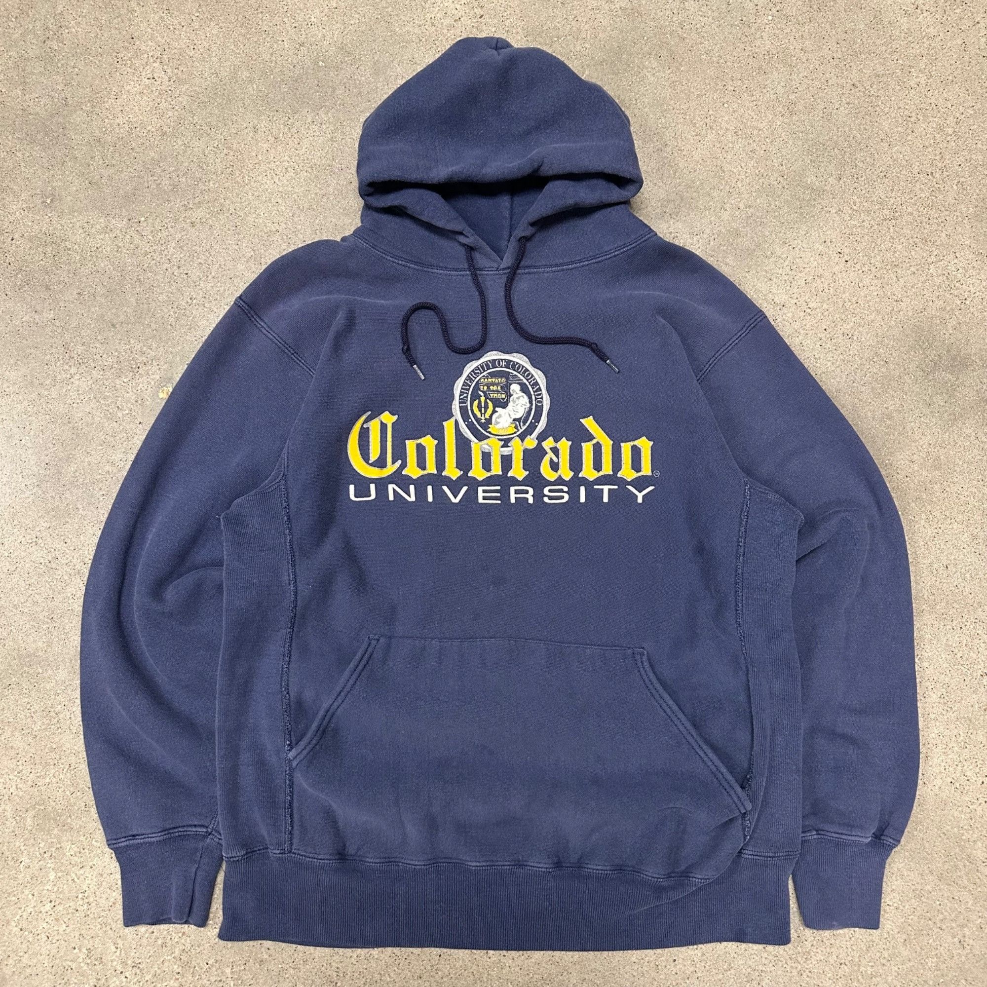 Vintage Reverse Weave Style University of Colorado Hoodie Sw