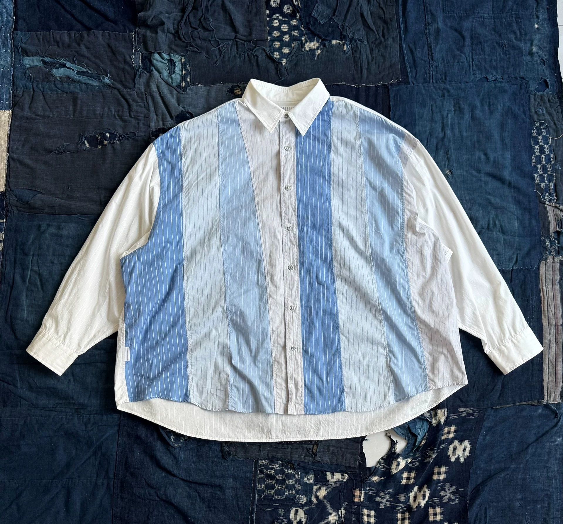 Other SFC CRAZY STRIPE PATCHWORK SHIRT XXXXL ORANGE Size US XXL / EU 58 / 5 - 1 Thumbnail