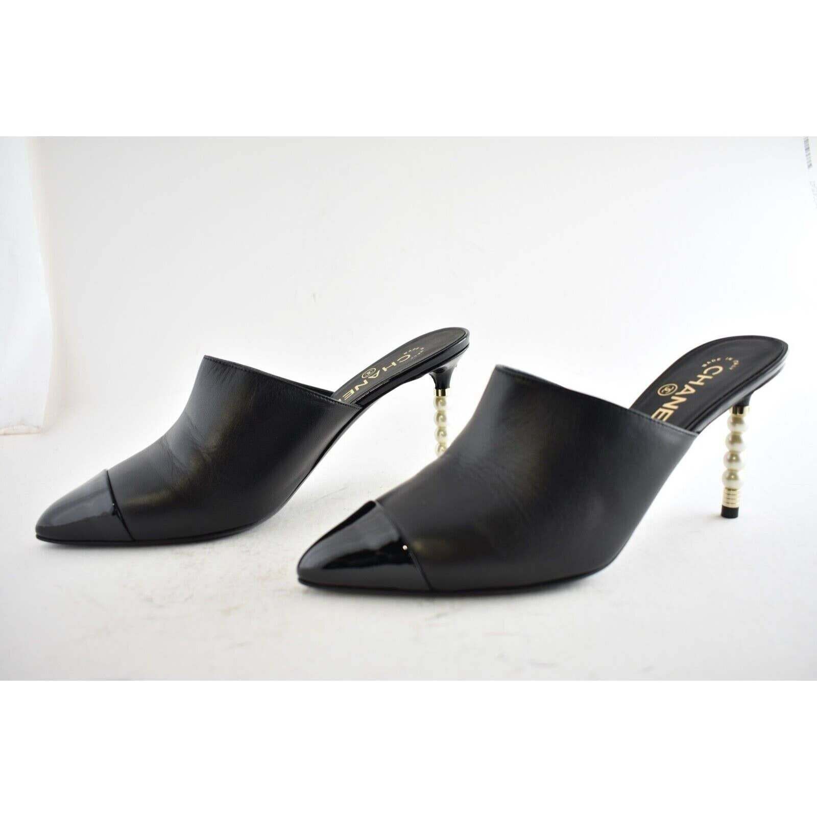 Chanel 20C Paris Rome Pearl CC Mule Slide Backless Heel Pump 40.5 Size US 10.5 / IT 40.5 - 6 Thumbnail