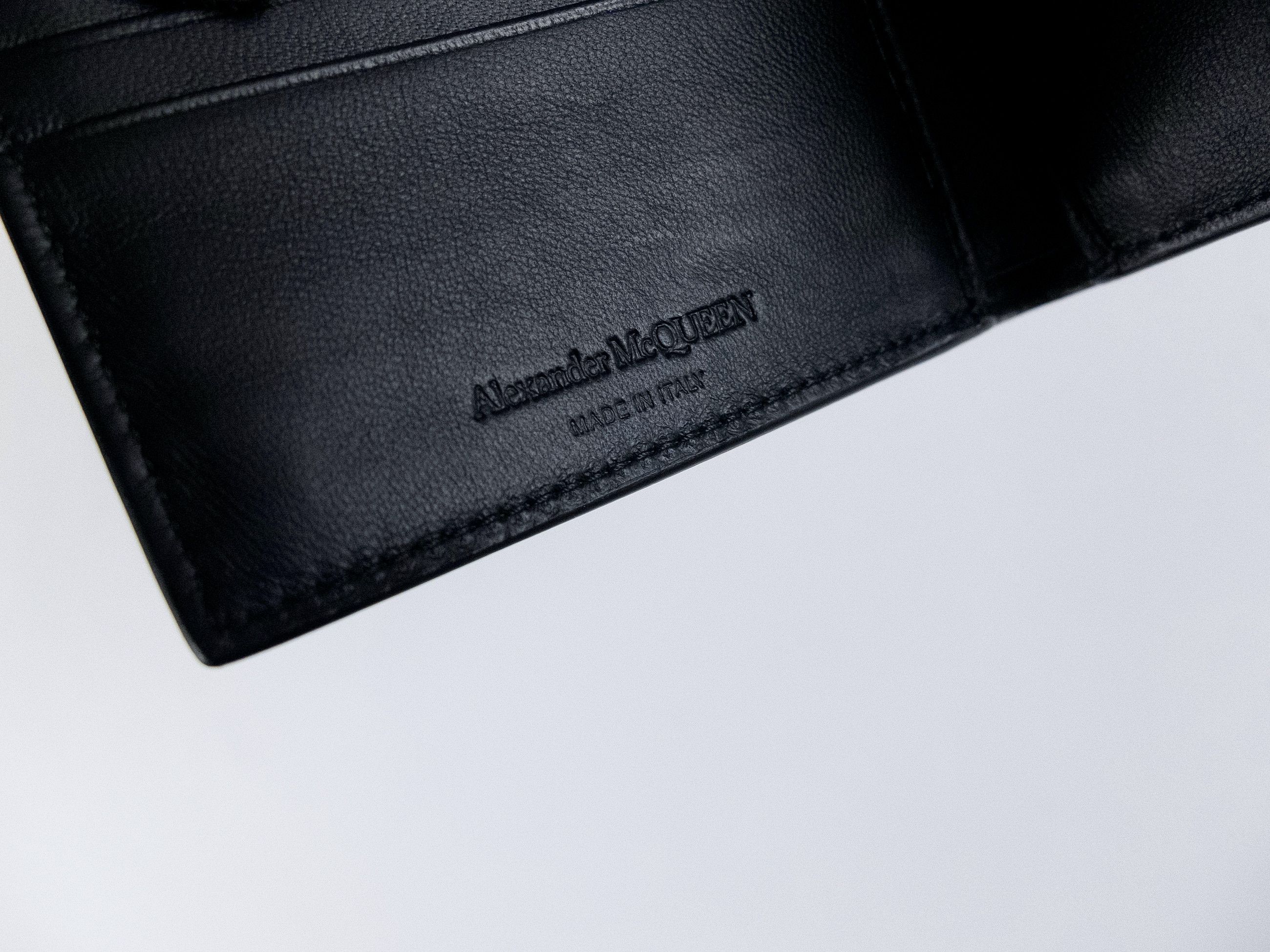 Alexander McQueen ALEXANDER MCQUEEN black rib cage design leather wallet q Size ONE SIZE - 4 Thumbnail