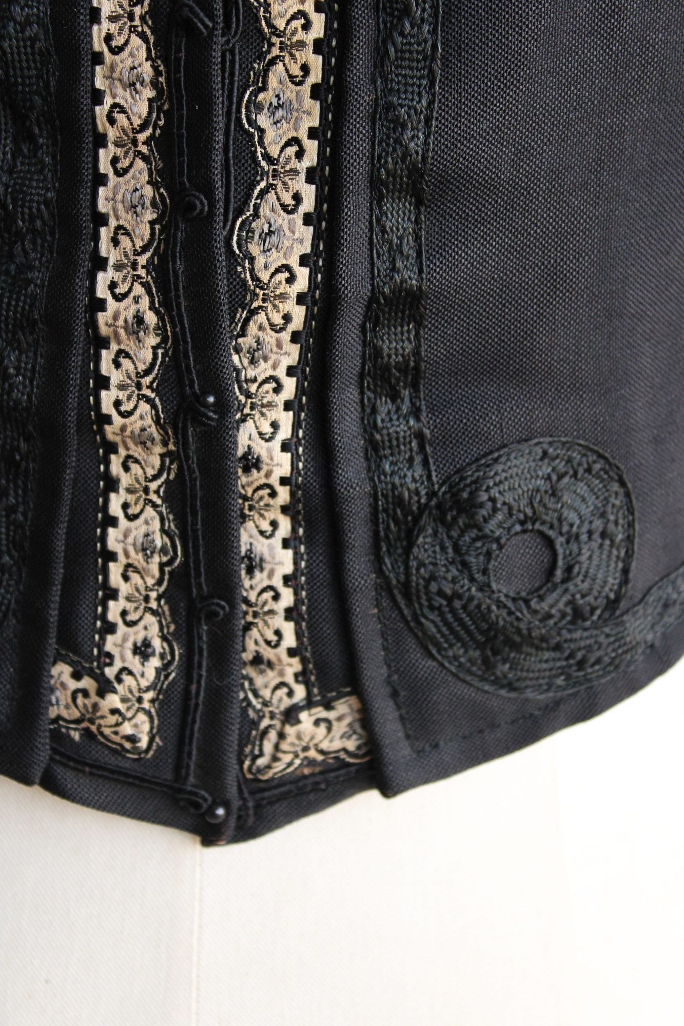 Vintage Vintage Antique 1800s Victorian Jacket, Large Size Black Sil Size L / US 10 / IT 46 - 2 Thumbnail