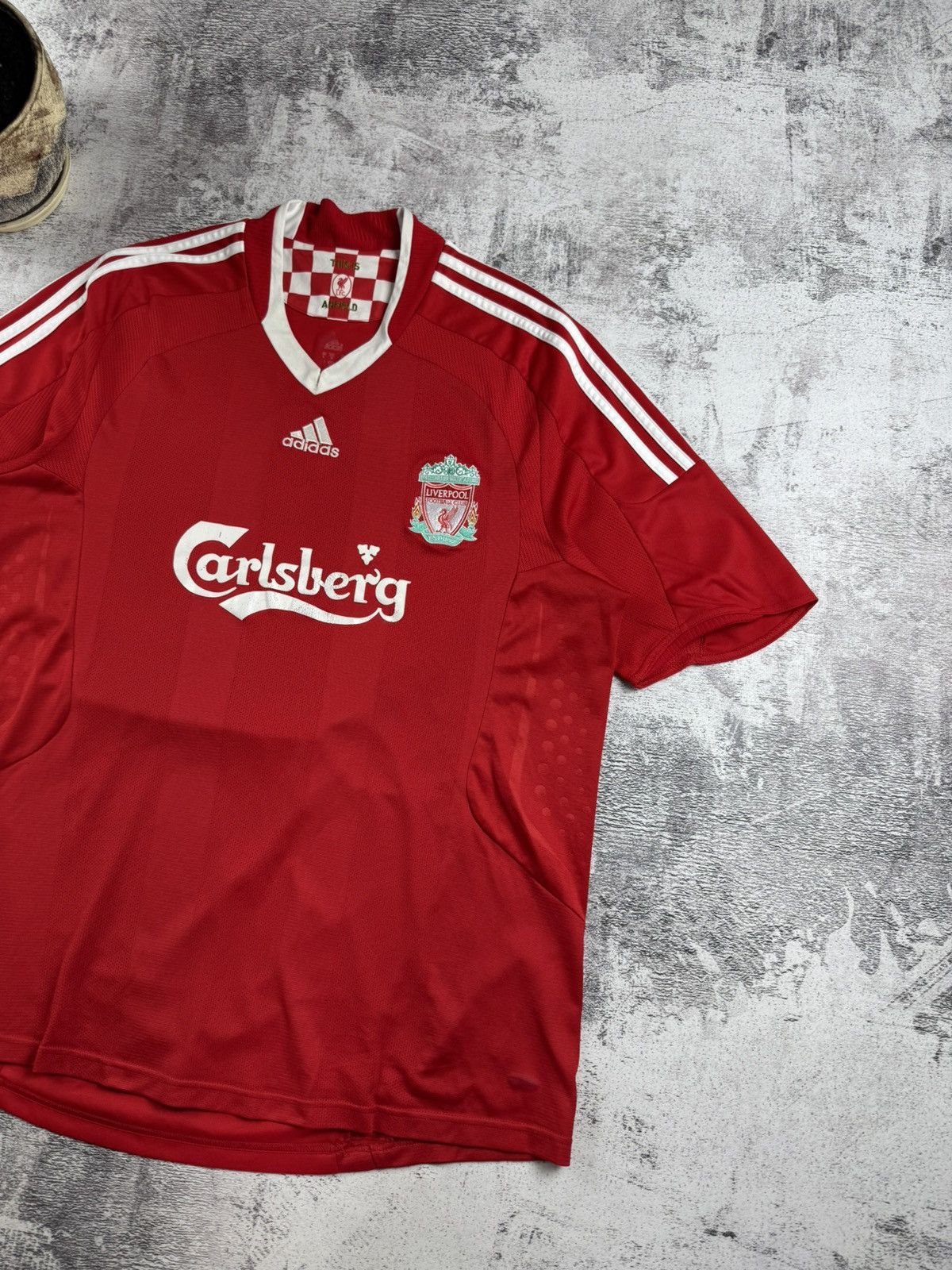 Adidas Vintage Liverpool 2008/2010 Away Football Shirt Jersey Kit Size US XL / EU 56 / 4 - 13 Thumbnail