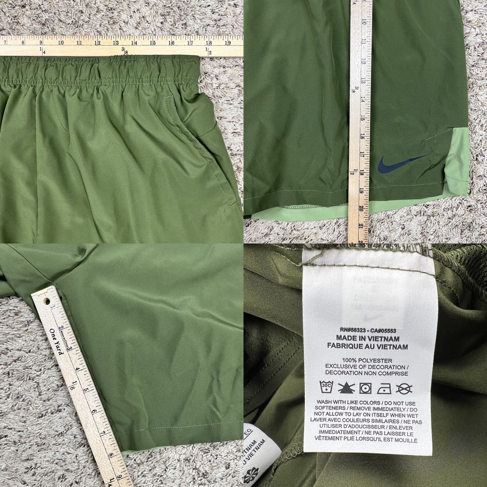 Nike Nike Dri-Fit Shorts Athletic Mens XL Pockets Swoosh Logo Green Colorblock Size US 36 / EU 52 - 8 Thumbnail