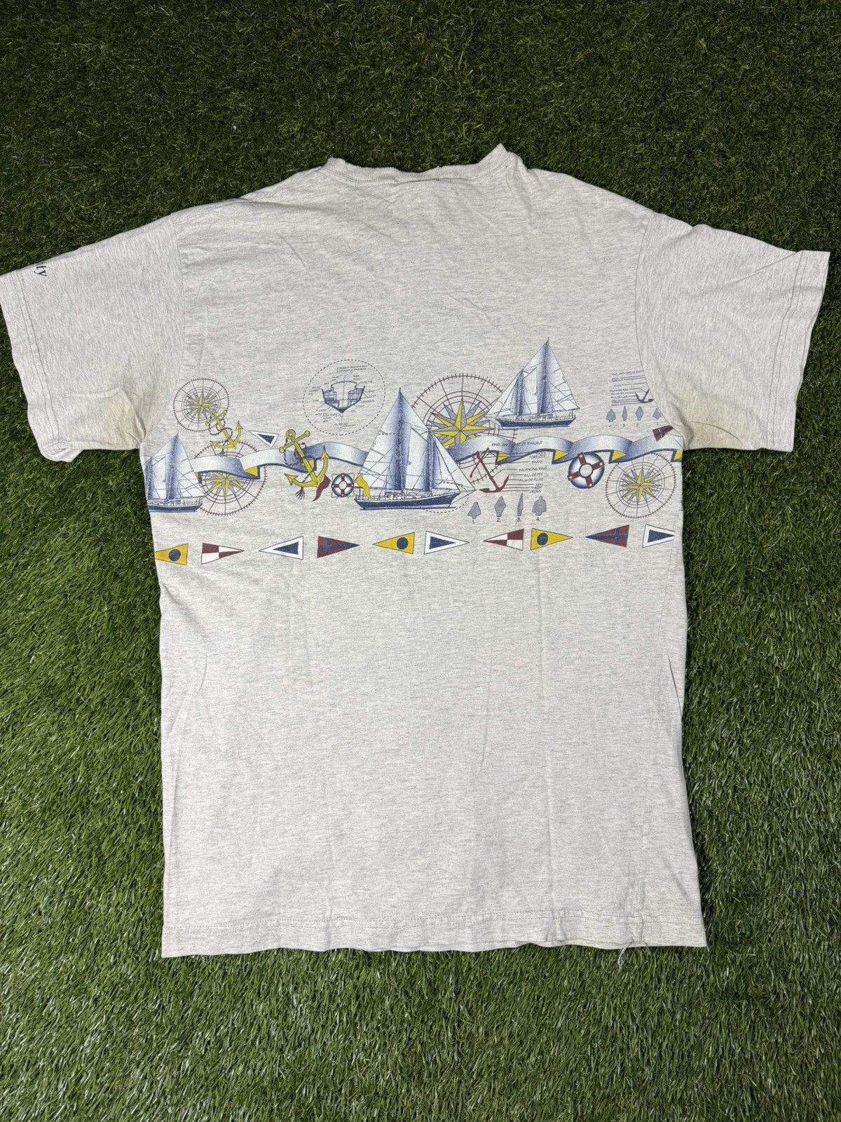 Vintage Vintage 90s Sailboat Wraparound Art Boating Ocean AOP Tee Size US XL / EU 56 / 4 - 2 Thumbnail