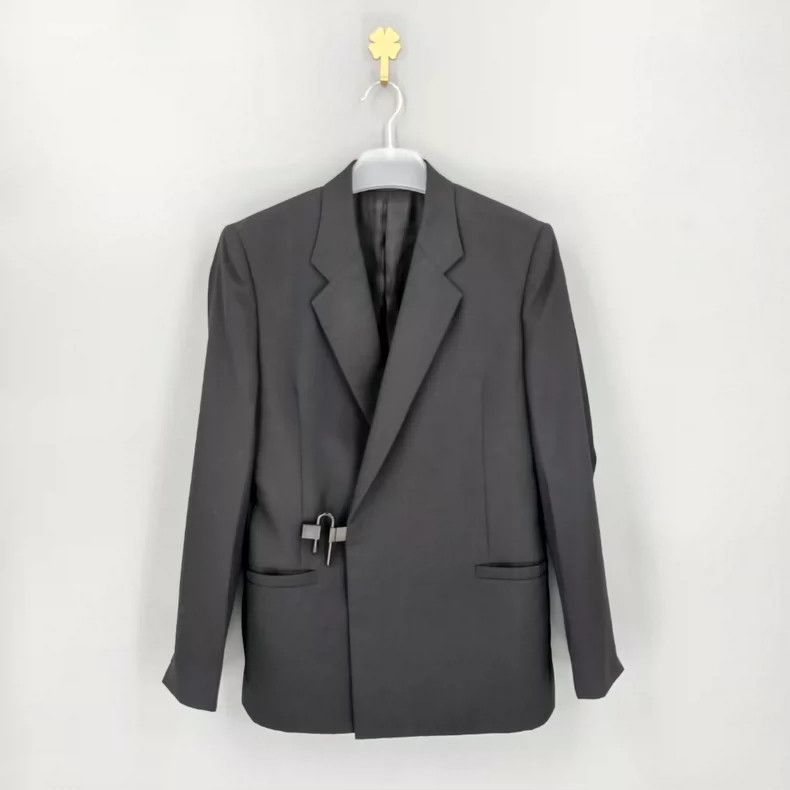 Givenchy Givenchy Size46 U-Lock Solid Color Slim Fit Woolen Blazer Size US M / EU 48-50 / 2 - 1 Thumbnail