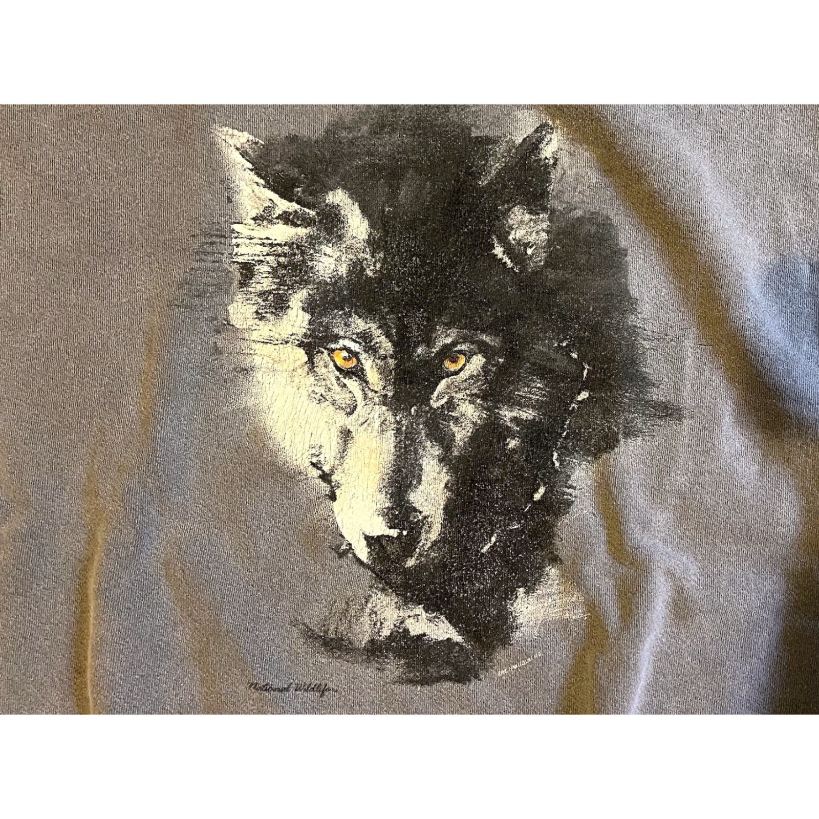 Vintage VINTAGE Harlequin Wolf Sweatshirt Men XL Gray Size US XL / EU 56 / 4 - 3 Thumbnail