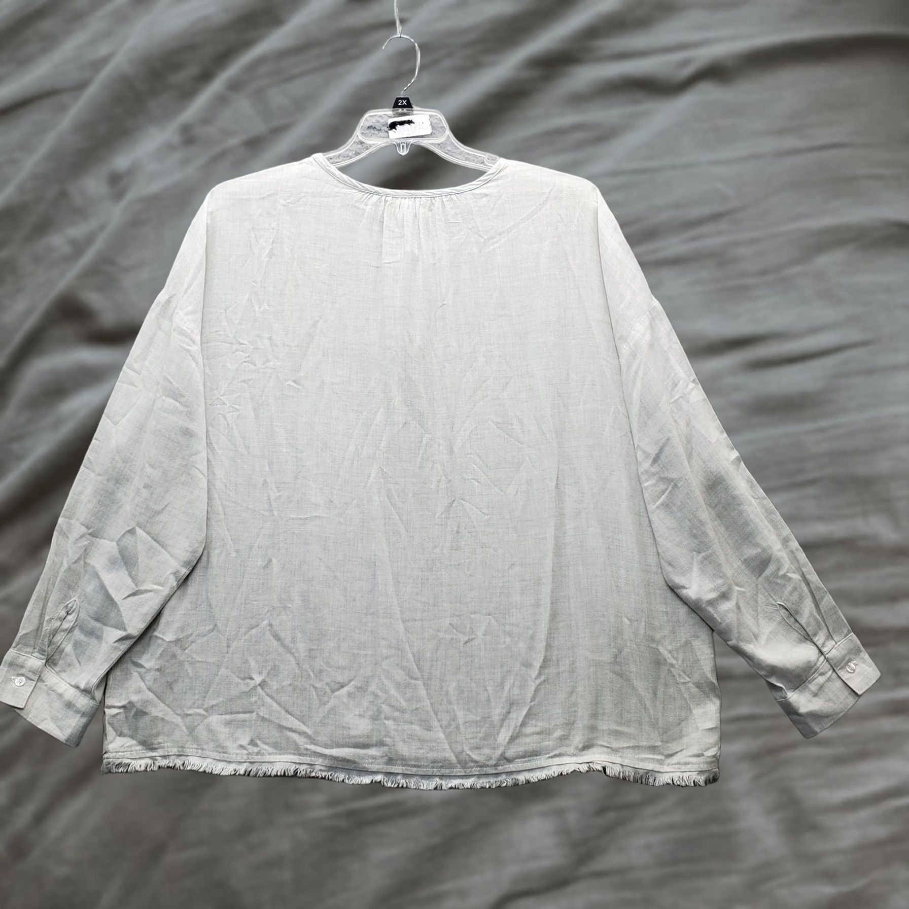 Bell Bella Dahl Blouse Womens M Tan Rayon Long Sleeve Tie Neck Top Shirt Size M / US 6-8 / IT 42-44 - 1 Thumbnail