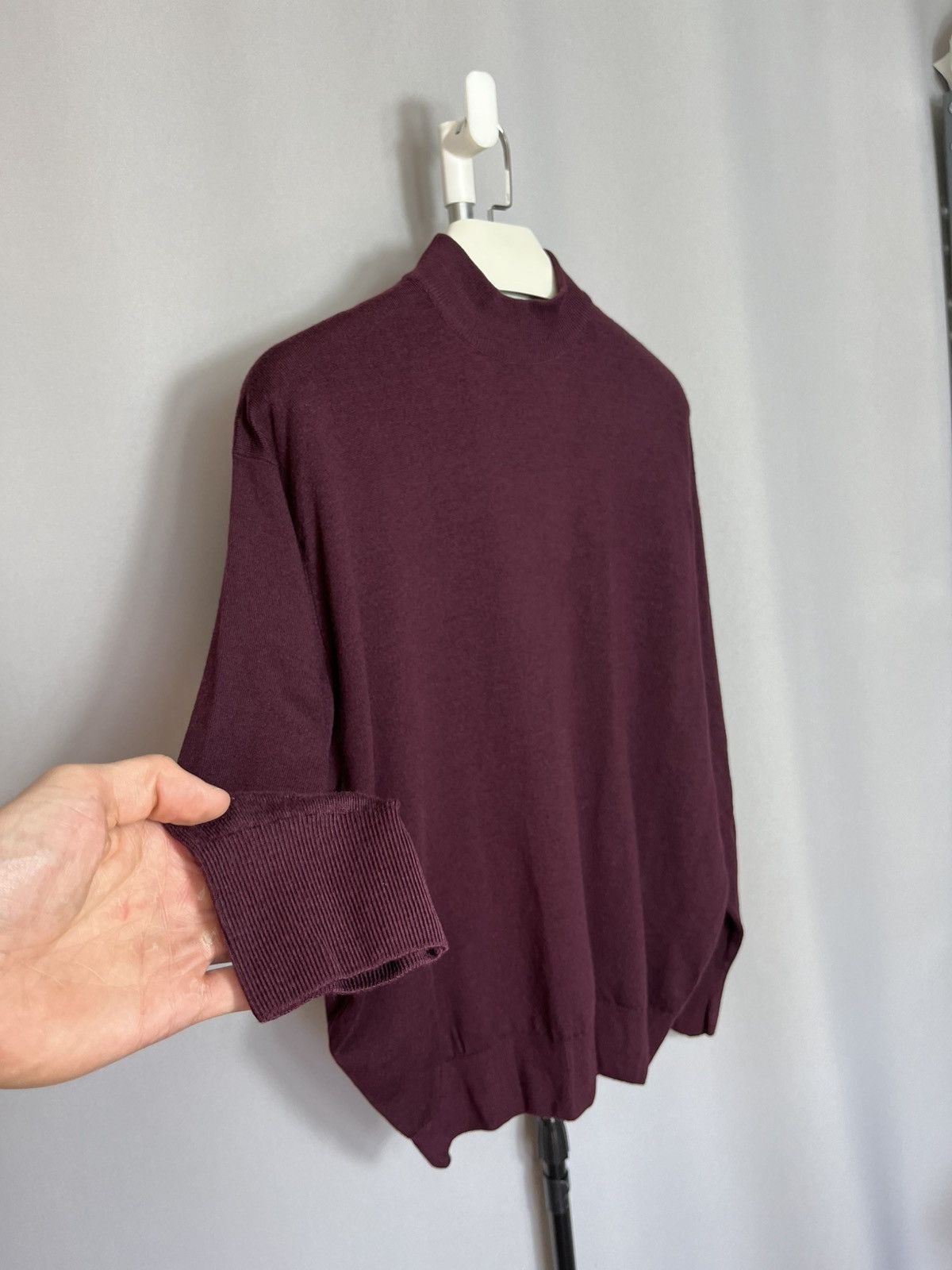 Burberry Burberrys mens pullover wool high neck vintage 80s 90s Size US XL / EU 56 / 4 - 4 Thumbnail