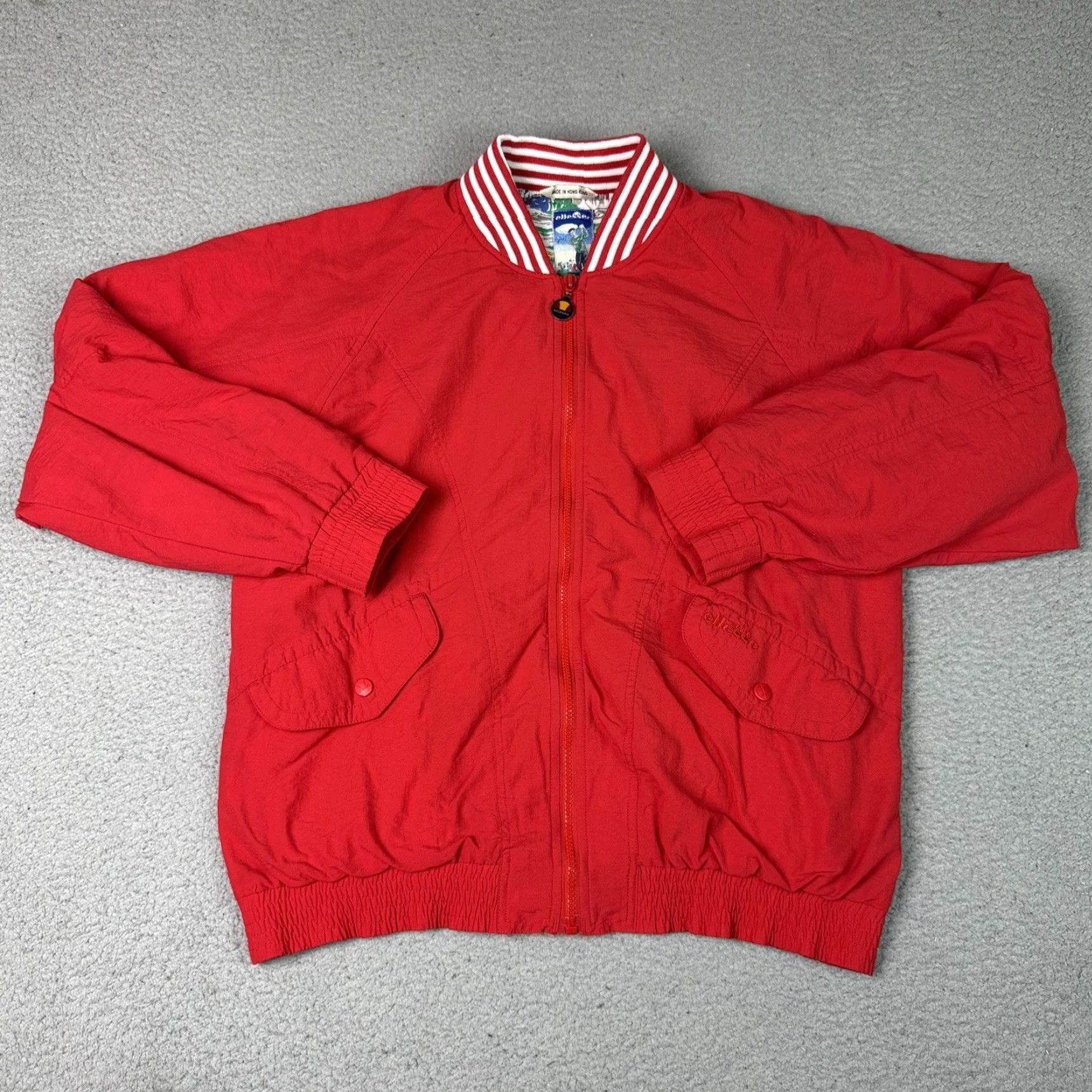 Ellesse Ellesse Jacket Adult M Red Windbreaker Logo Golf Zip Pockets Vintage Men Size US M / EU 48-50 / 2 - 3 Thumbnail