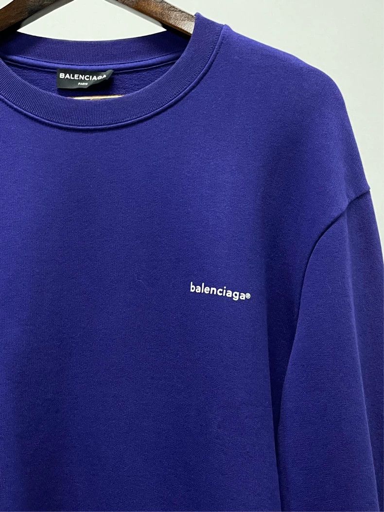 Balenciaga Balenciaga Purple and Blue Small Logo Hoodie Size US S / EU 44-46 / 1 - 3 Thumbnail