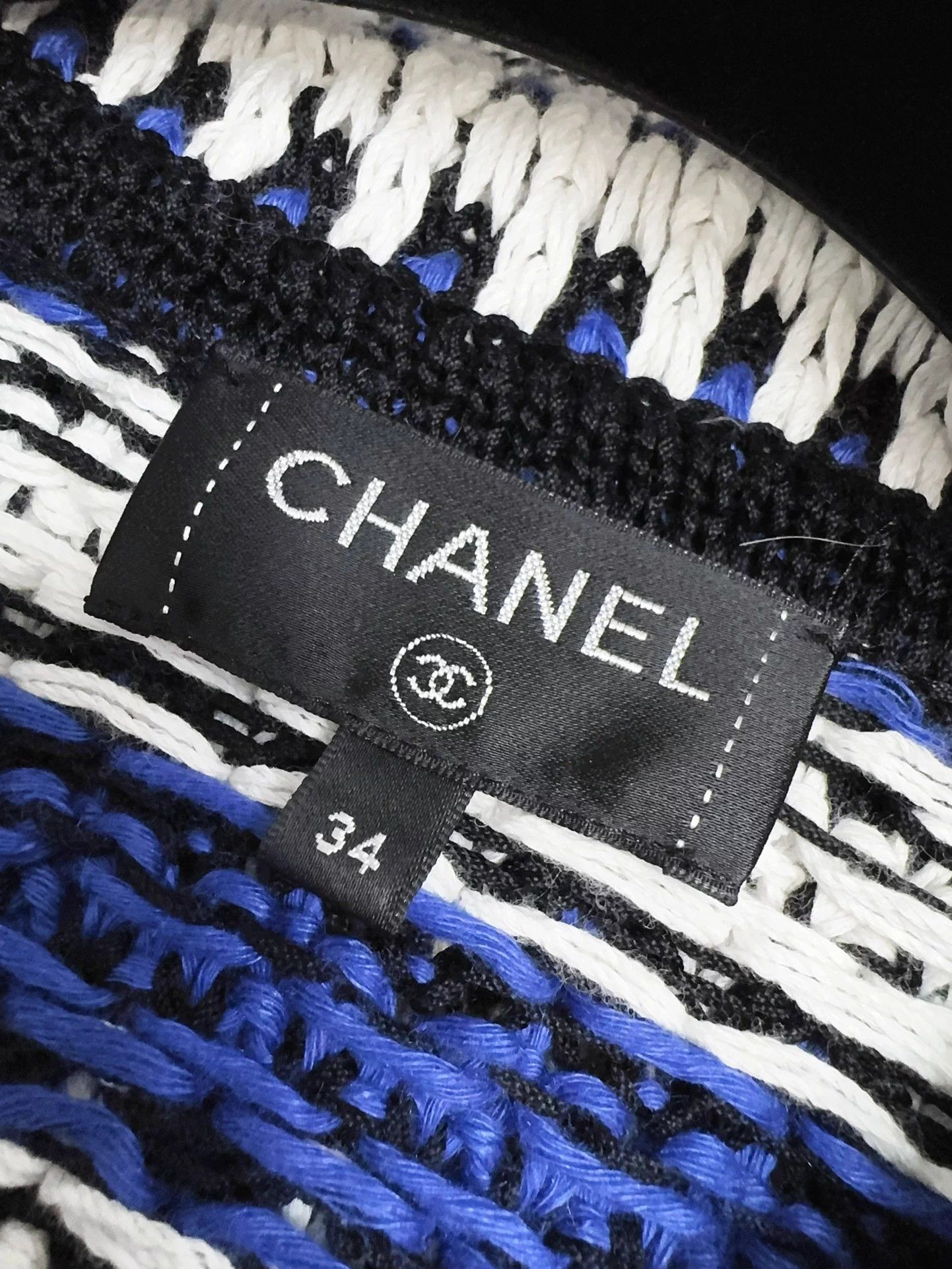 Chanel Chanel 21C Blue-White Stripe Knit Collared Chen Weiting 34 Size XS / US 0-2 / IT 36-38 - 7 Thumbnail