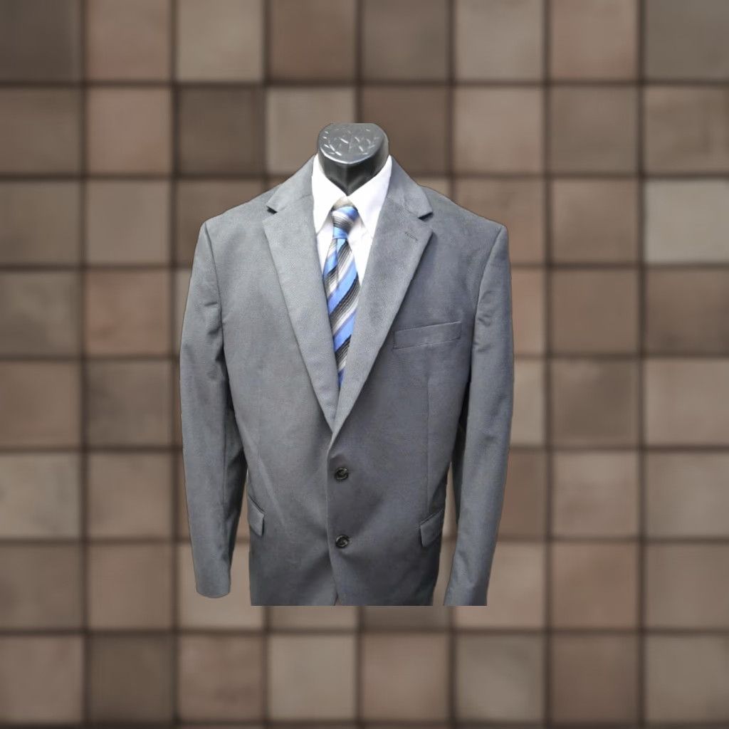 Chaps Ralph Lauren Blazer Mens 46 R Gray Herringbone