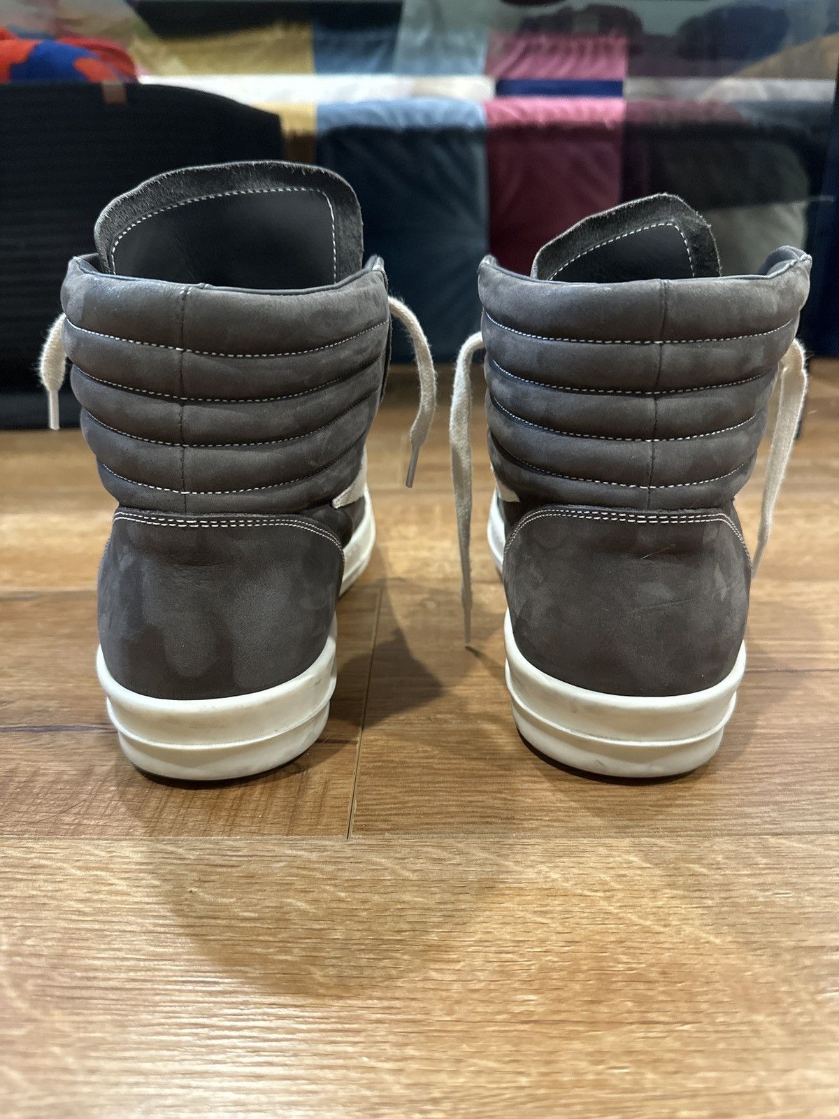 Rick Owens Drkshdw Rick Owen's DRKSHDW Black Vintage High Top Sneakers Men's Size US 8 / EU 41 - 4 Thumbnail